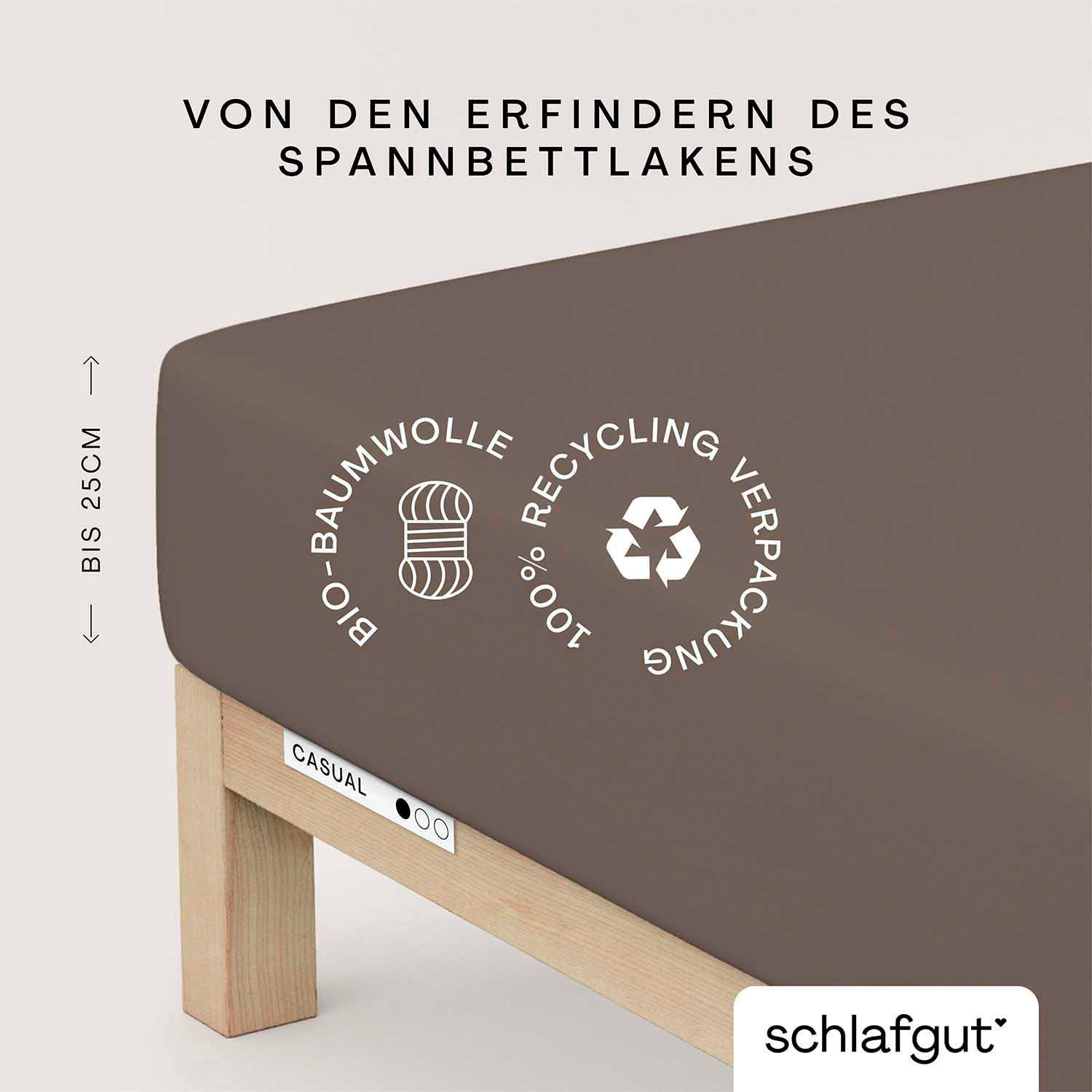 Spannbettlaken »CASUAL u.a. in Gr. 90x200, 140x200 oder 180x200 cm, 100%...