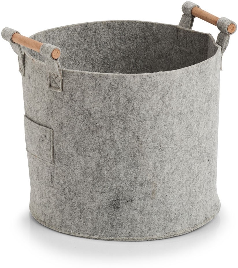 Zeller Aufbewahrungskorb grau 31,5 x 28 x 31,5 cm