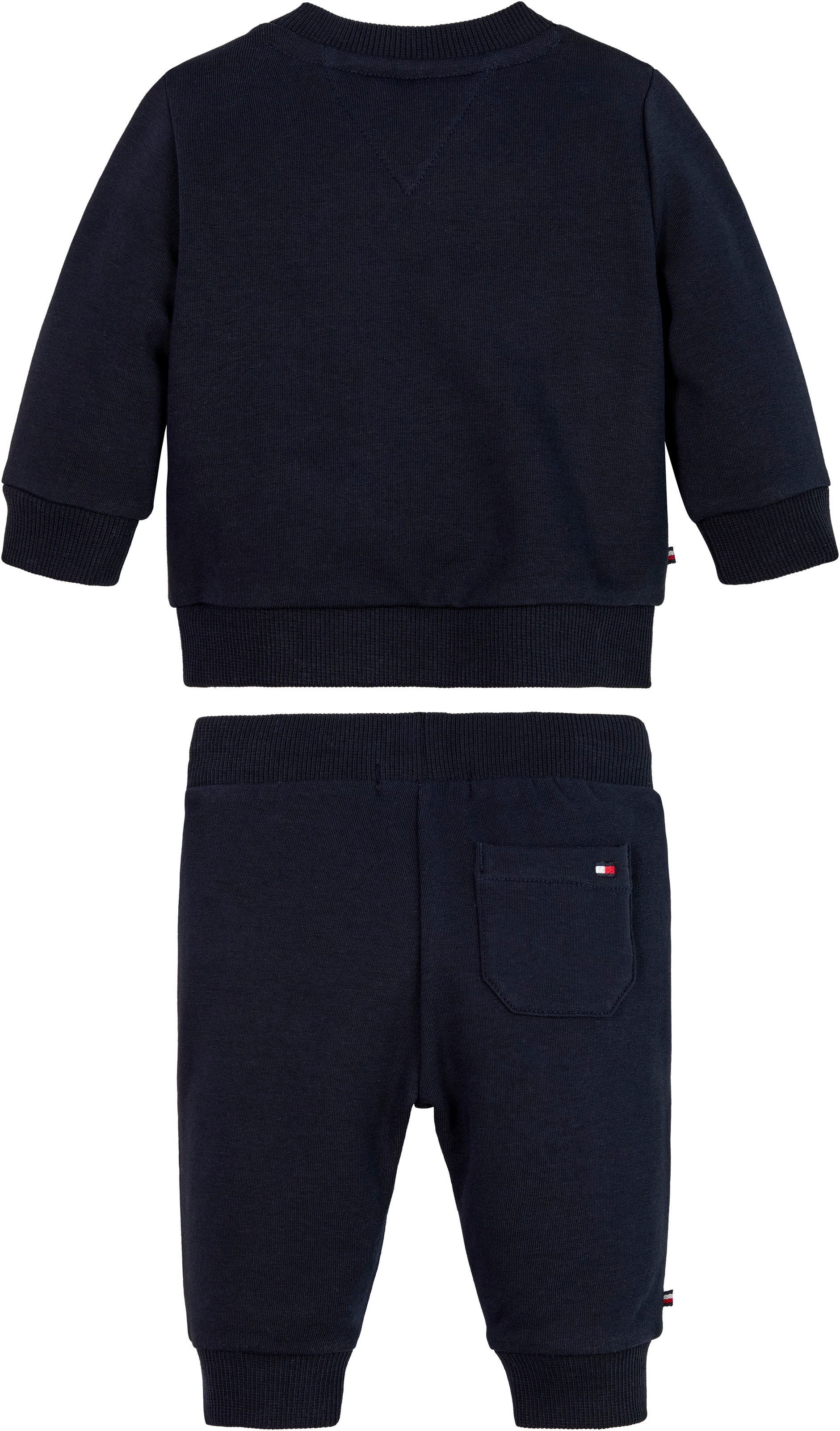 Tommy Hilfiger Langarmshirt & Hose »MONOTYPE OVAL 2 PIECE SET«, Baby bis 2 Jahre, grosser Logodruck, Drucker am Ausschnitt