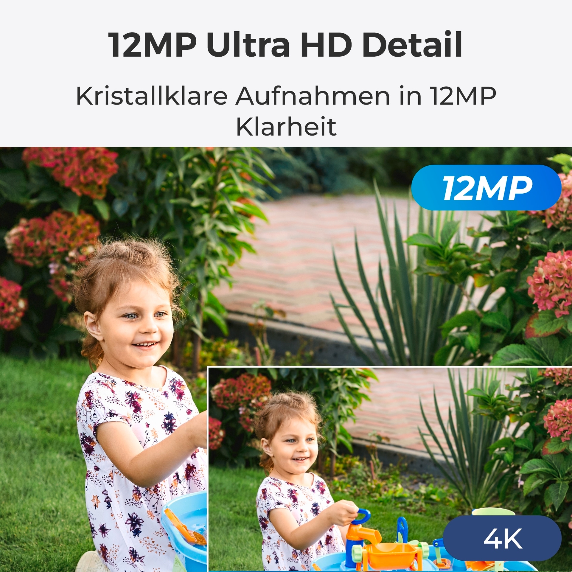 Reolink Überwachungskamera »P344 - 12MP PoE Überwachungskamera Aussen mit farbiger Nachtsicht«, Aussenbereich, Personen-/Fahrzeug-/Haustiererkennung, Zwei-Wege-Audio, Zeitraffer