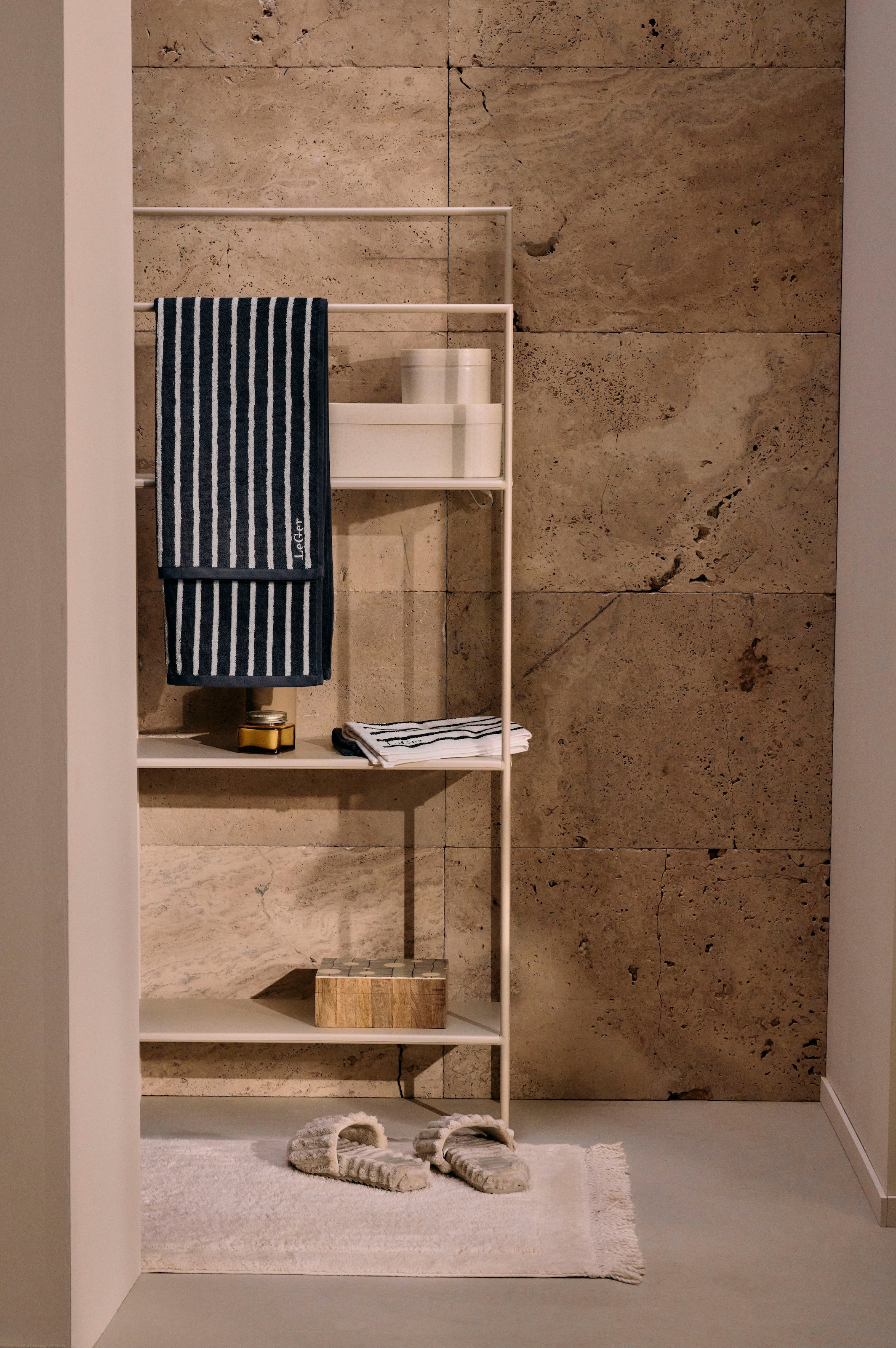 LeGer Home by Lena Gercke Handtuch Set »Tamsin, Duschtücher, Handtücher, Gästetücher, Premium 500 gr/m²«, Set, 6 tlg., Frottier, Handtücher mit Logostikerei, 100% Baumwolle, gestreift, weich