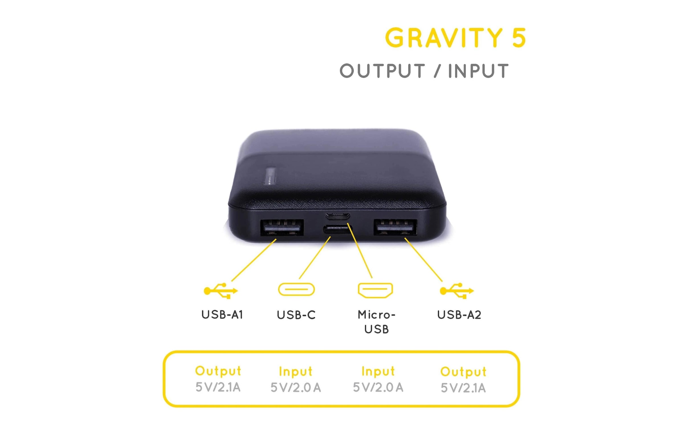 Powerbank »SunSlice Gravity 5 - 5000 mAh«