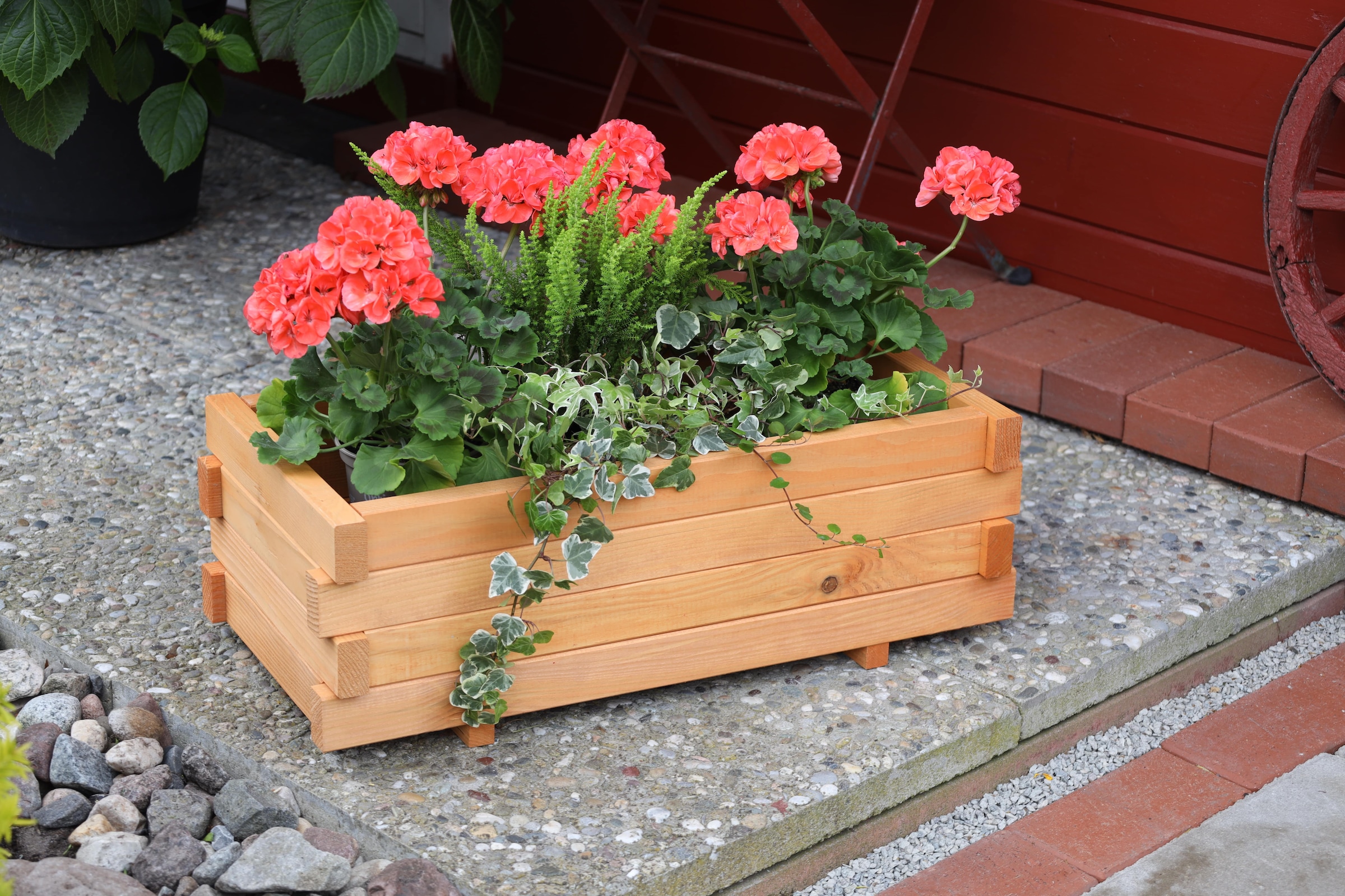 promadino Pflanzkübel »Empoli«, mit Pflanzfolie, BxTxH: 59x29x20,5 cm
