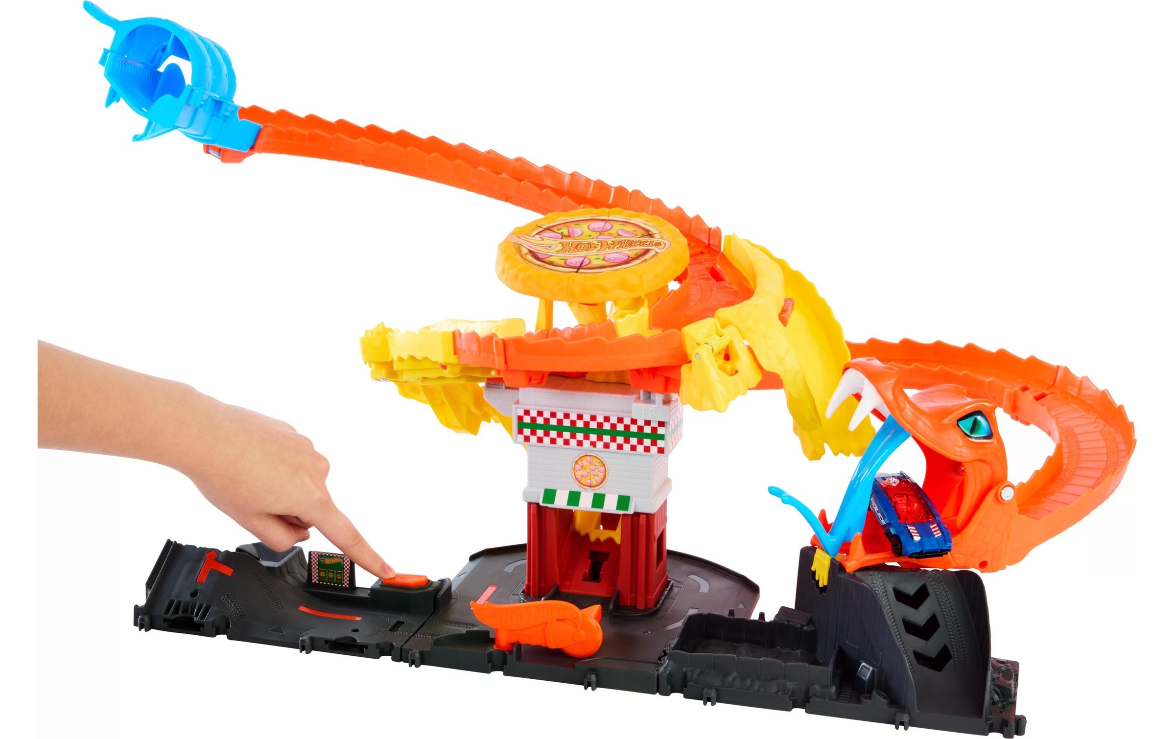 Hot Wheels Konstruktions-Spielset »Hot Wheels City Cobra Slam Pizza Attack«