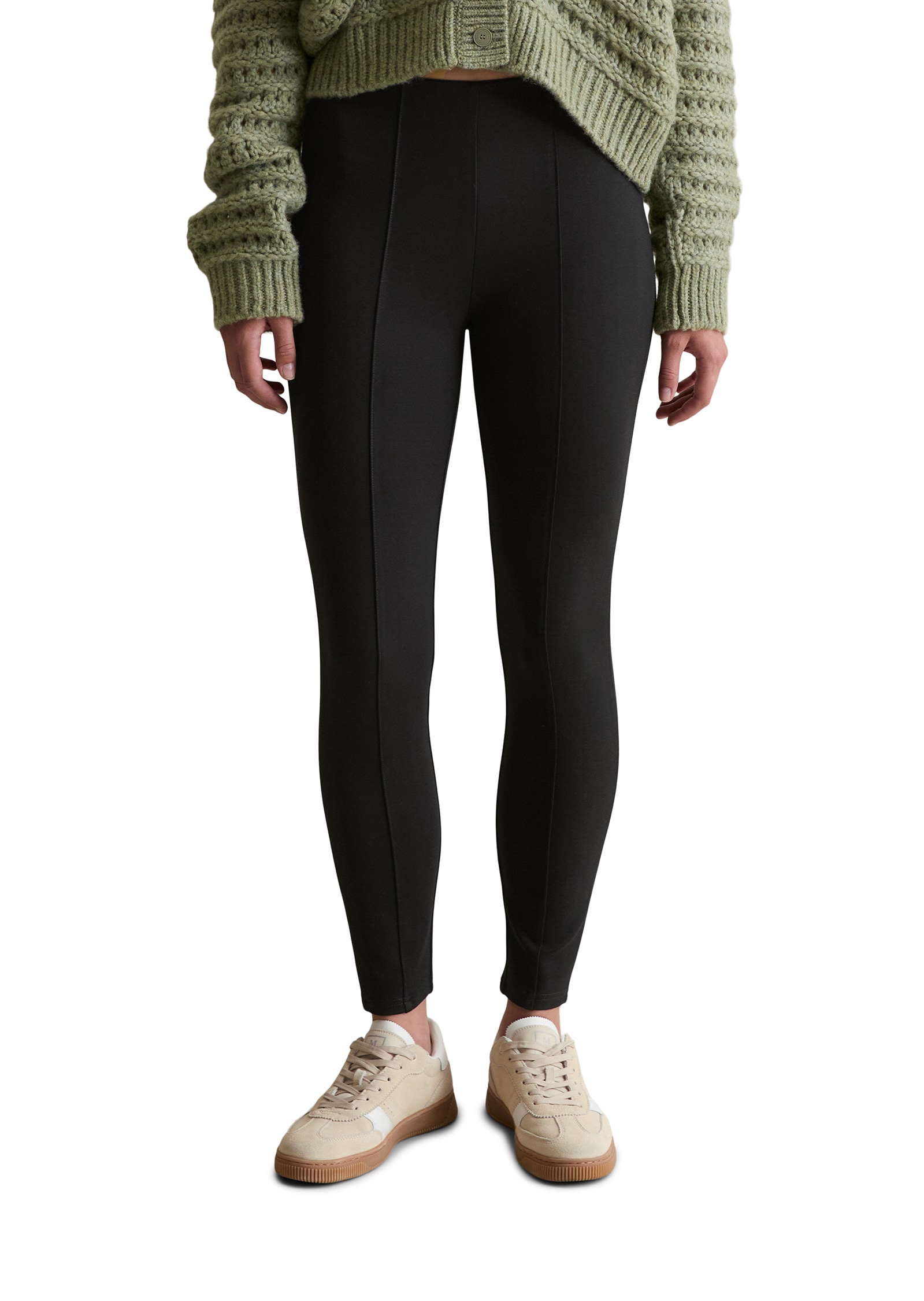 Marc O'Polo DENIM Jerseyhose slim fit aus kompaktem Interlock, Naht in Bügelfalten-Optik