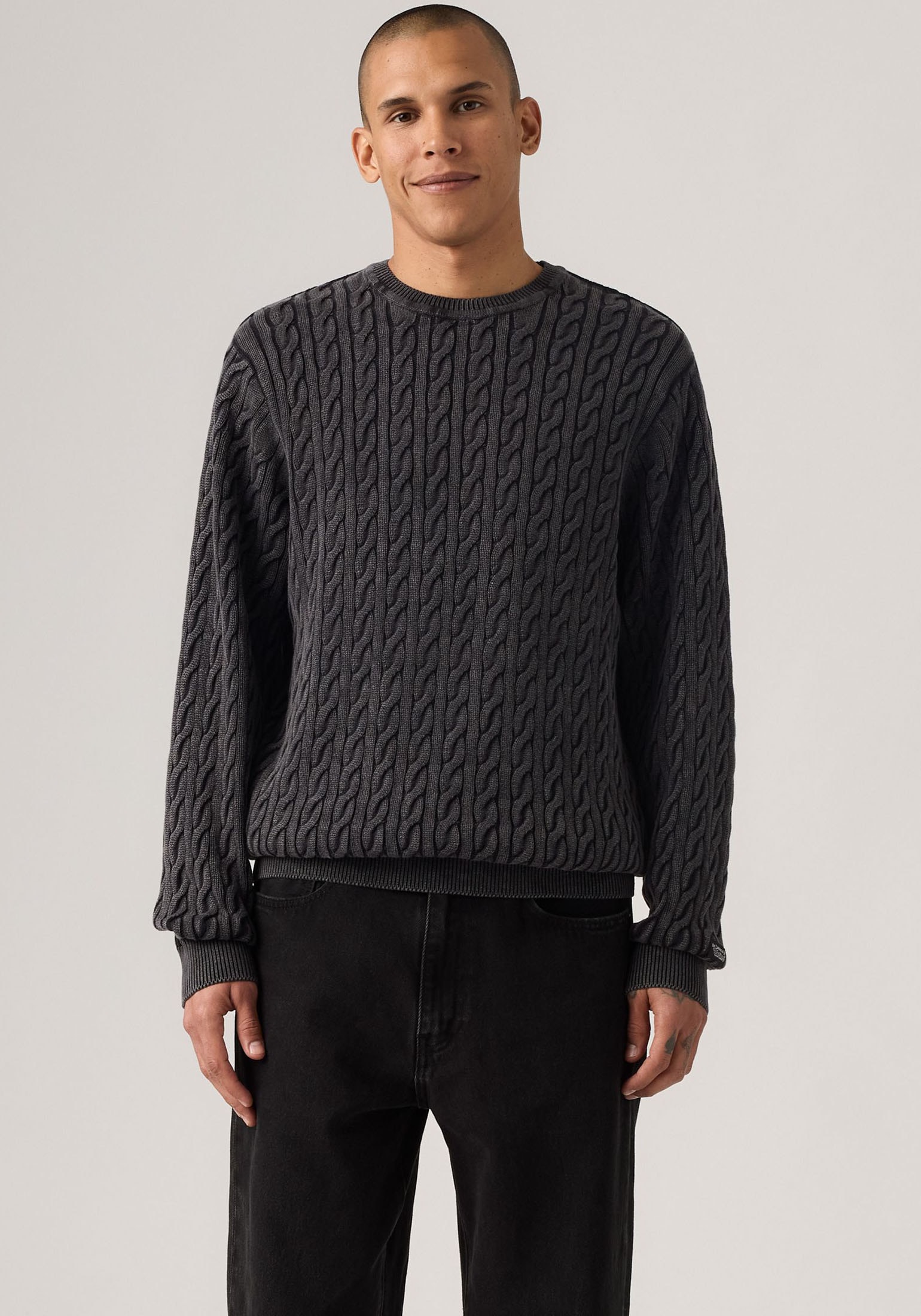 Levi's® Rundhalspullover »LV PRESIDIO« mit Zopfmuster