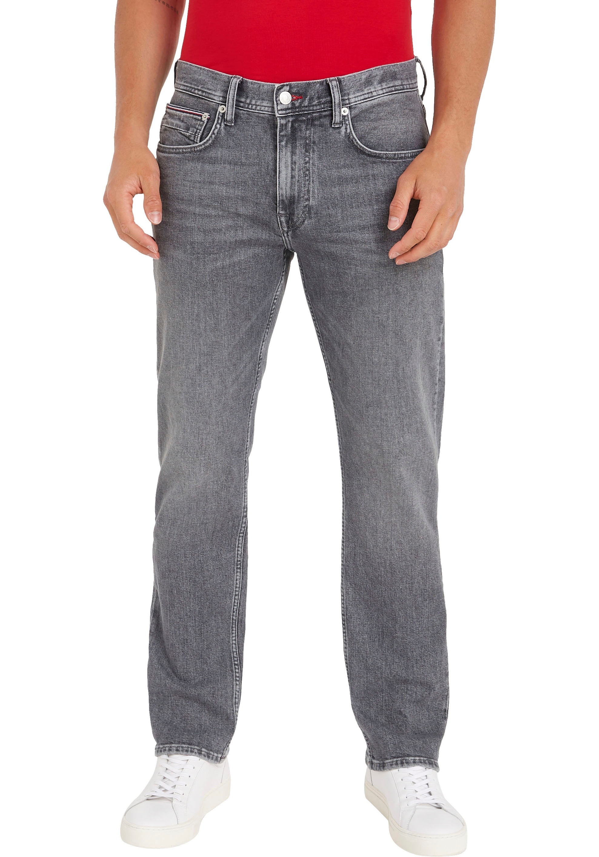 Meisterhaft Tommy Hilfiger Gerade Jeans »DENTON«, mit Jelmoli-Versand Hilfiger Kontrastdetails kaufen online Tommy 
