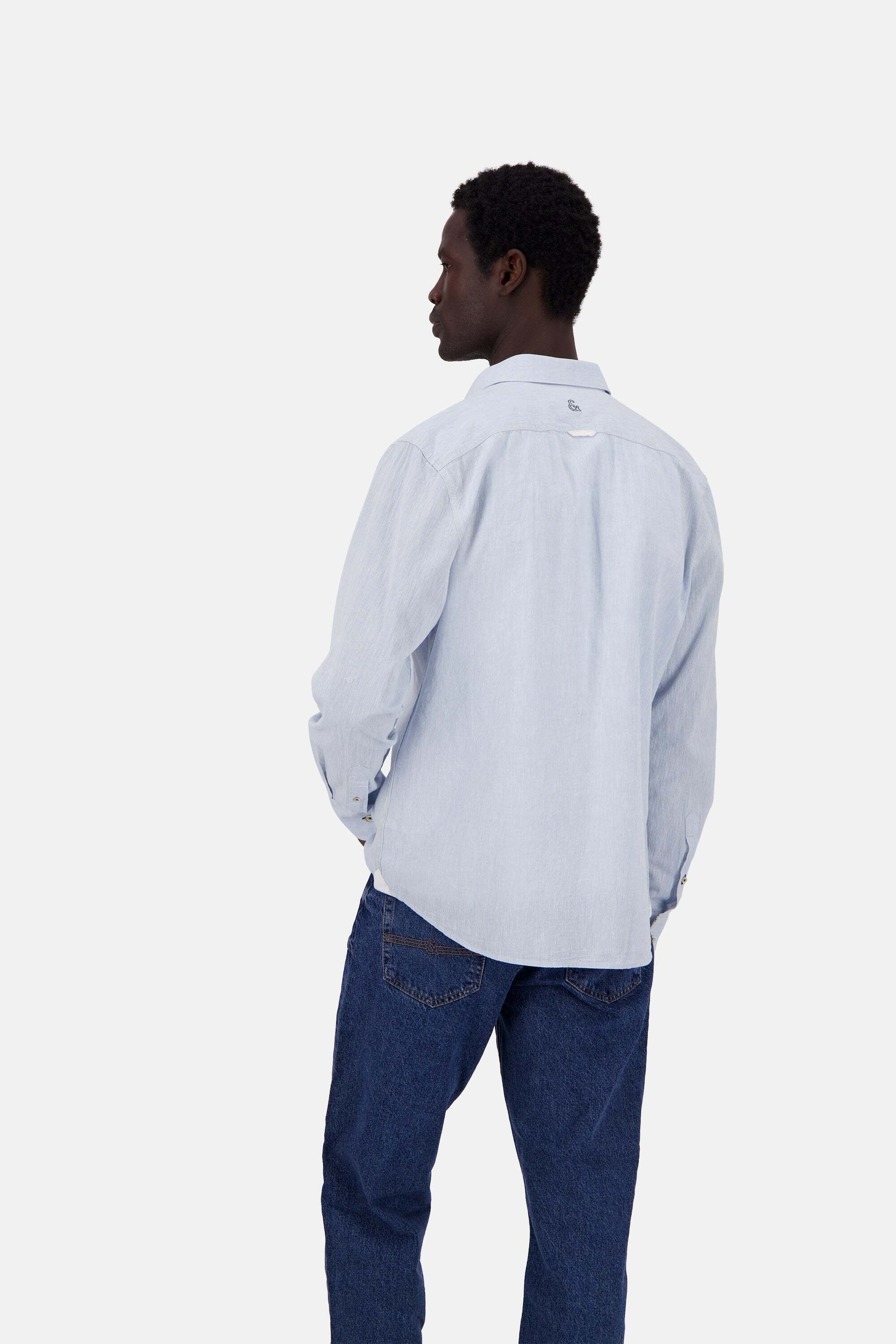 colours & sons Langarmhemd »colours & sons Langarmhemd Shirt-Linen Blend Kent«