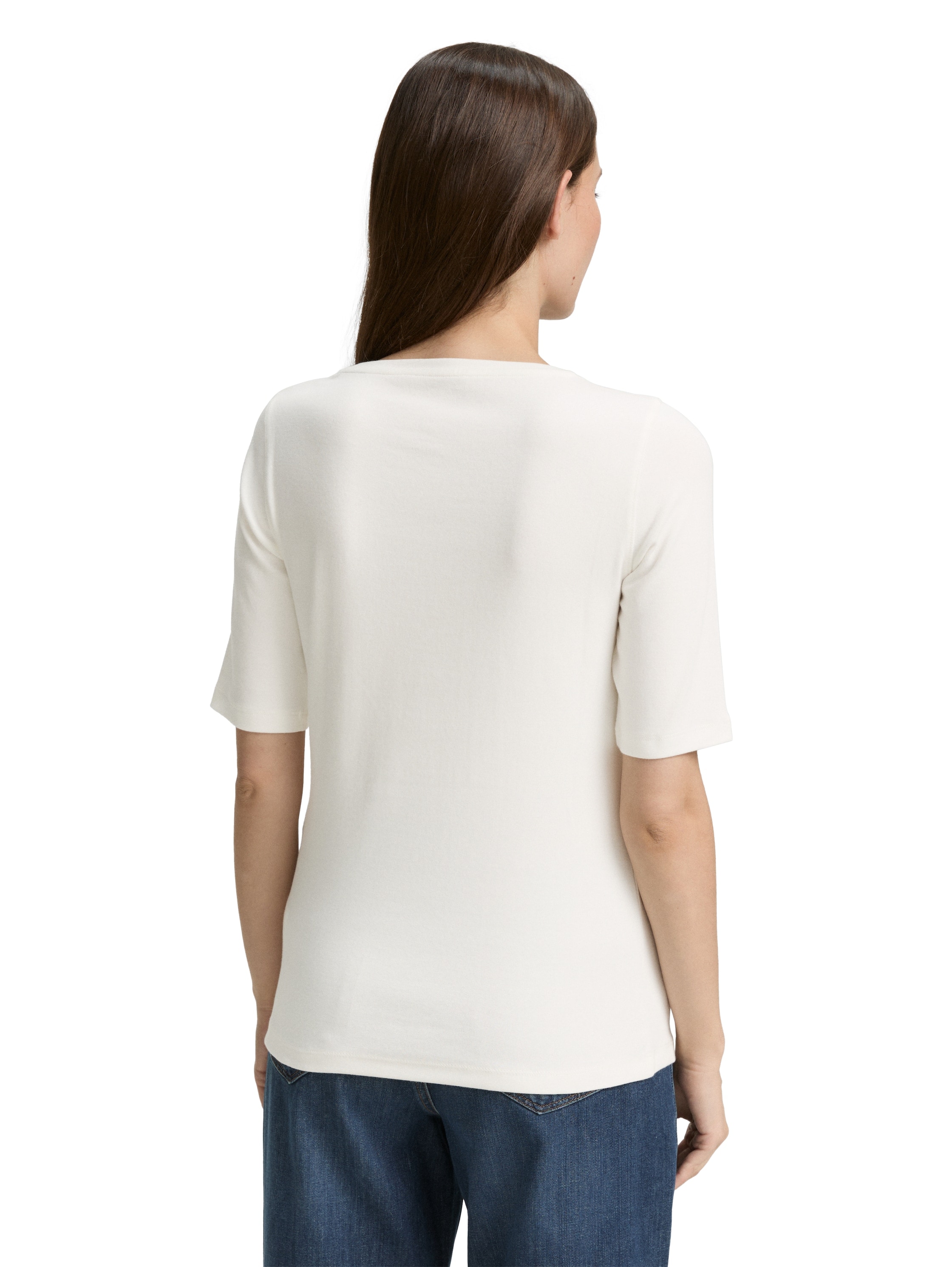 TOM TAILOR T-Shirt, mit grossem Rundhalsausschnitt