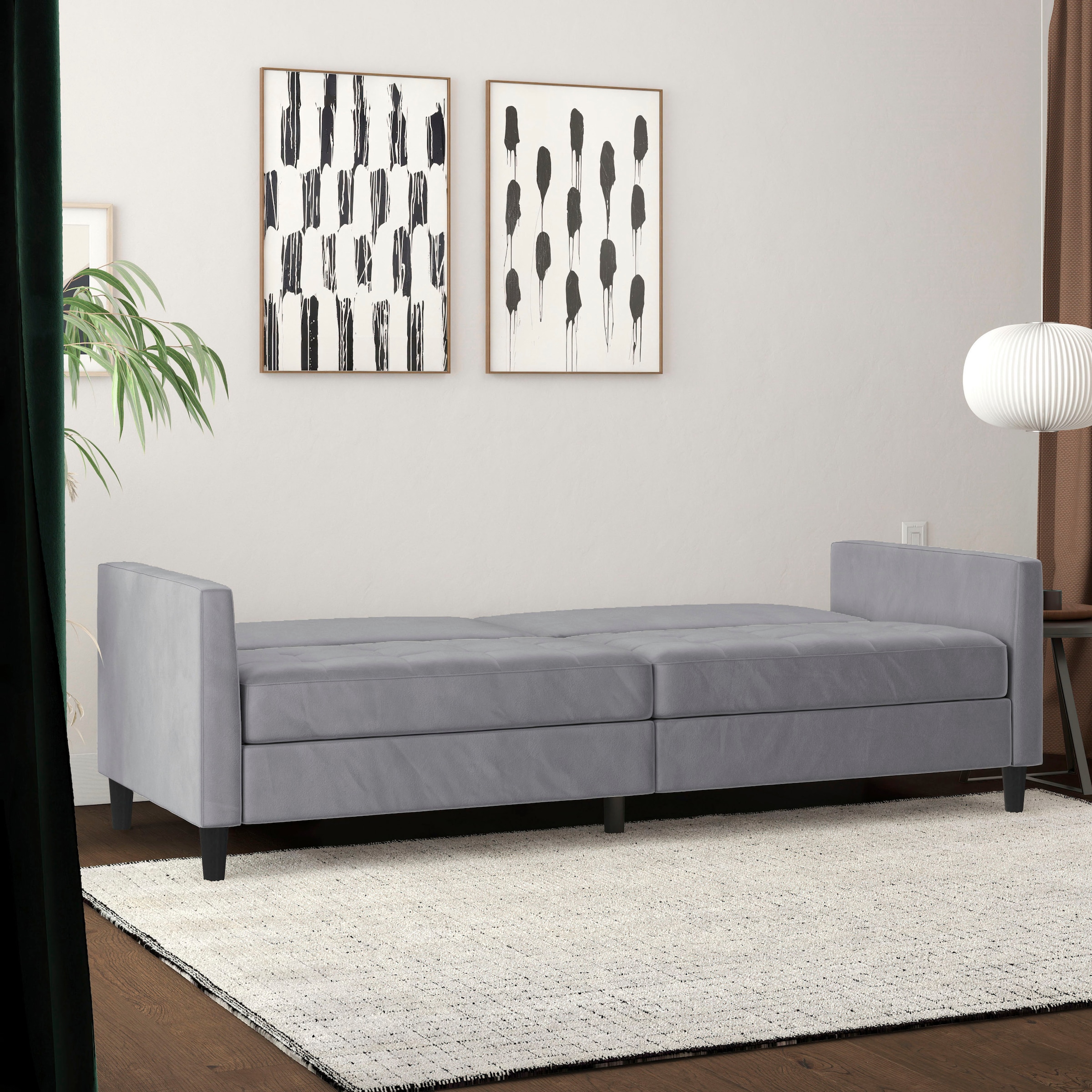 Dorel Home 3-Sitzer »Presley«, Sofa mit Bett-Funktion und verstellbarer Rückenlehne