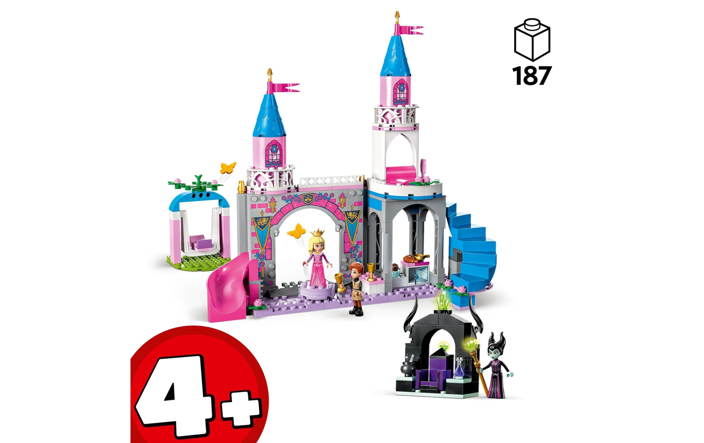 LEGO® Konstruktionsspielsteine »Auroras Schloss«, (187 St.)