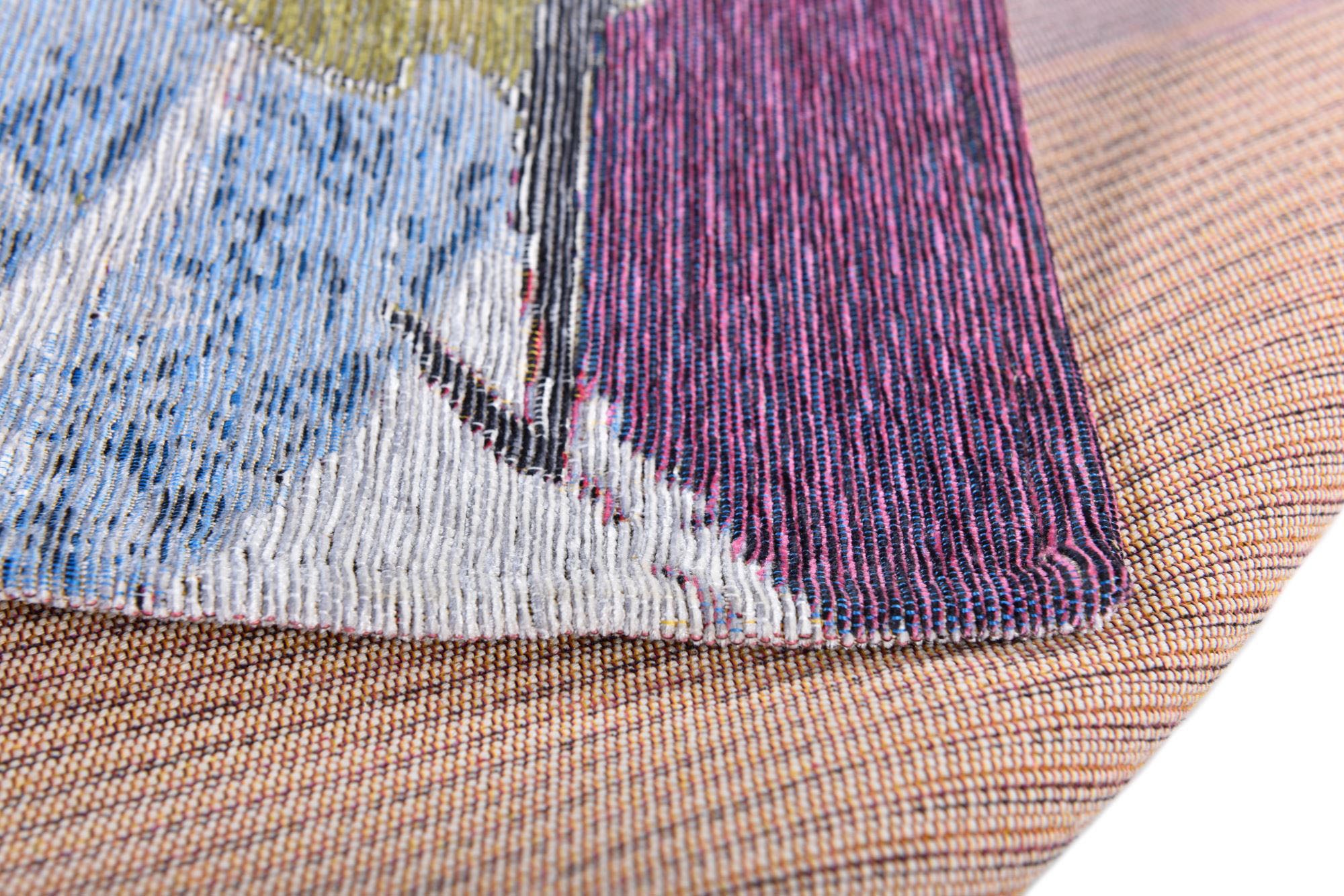 Gino Falcone Teppich »Cosima-113«, rechteckig, 3 mm Höhe, flachgeweber Jaquard-Teppich, mit Chenillegarn, modernes Blumen Design