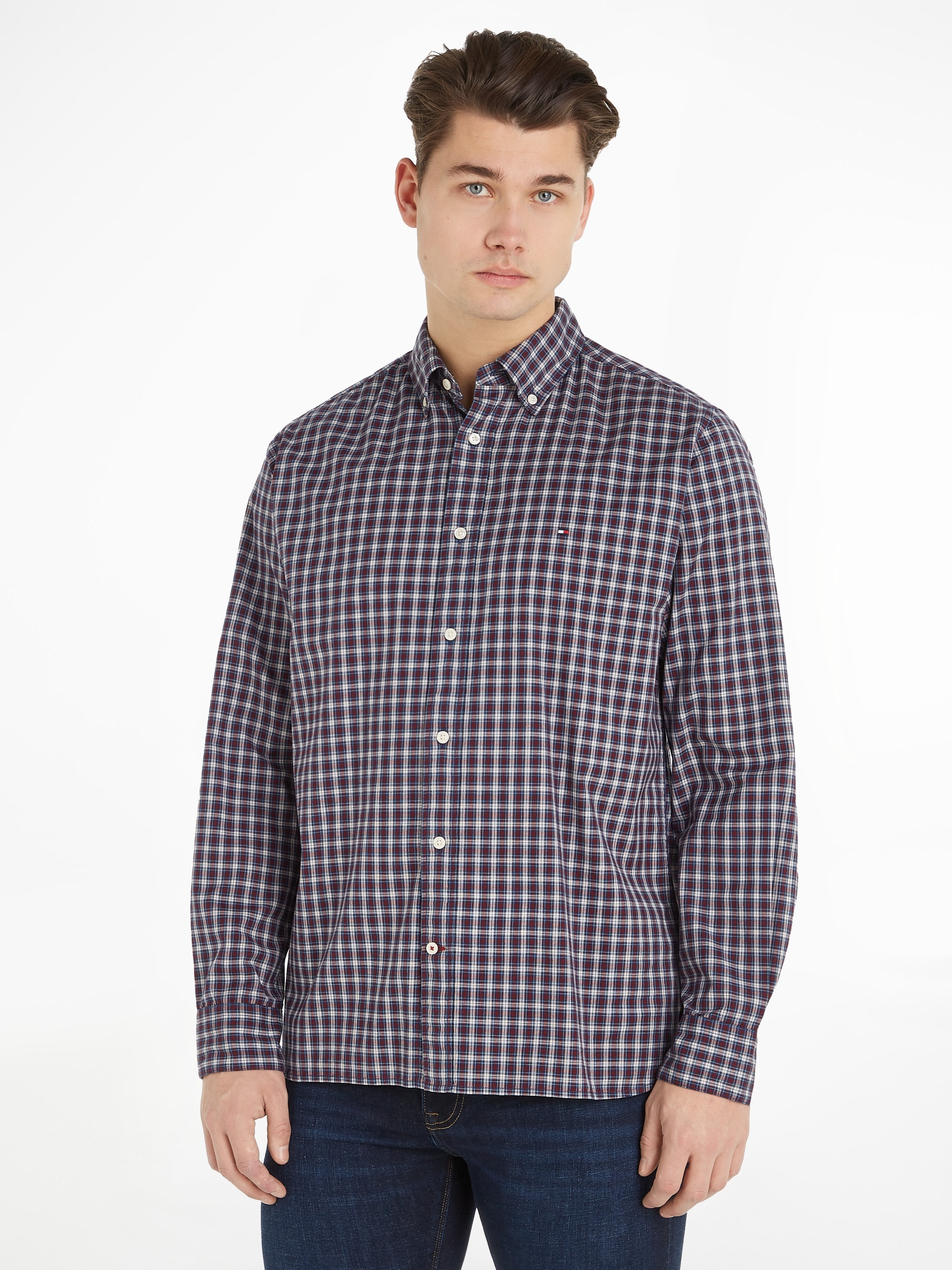 Tommy Hilfiger Karohemd »NAT. SOFT FLEX MINI TARTAN RF«