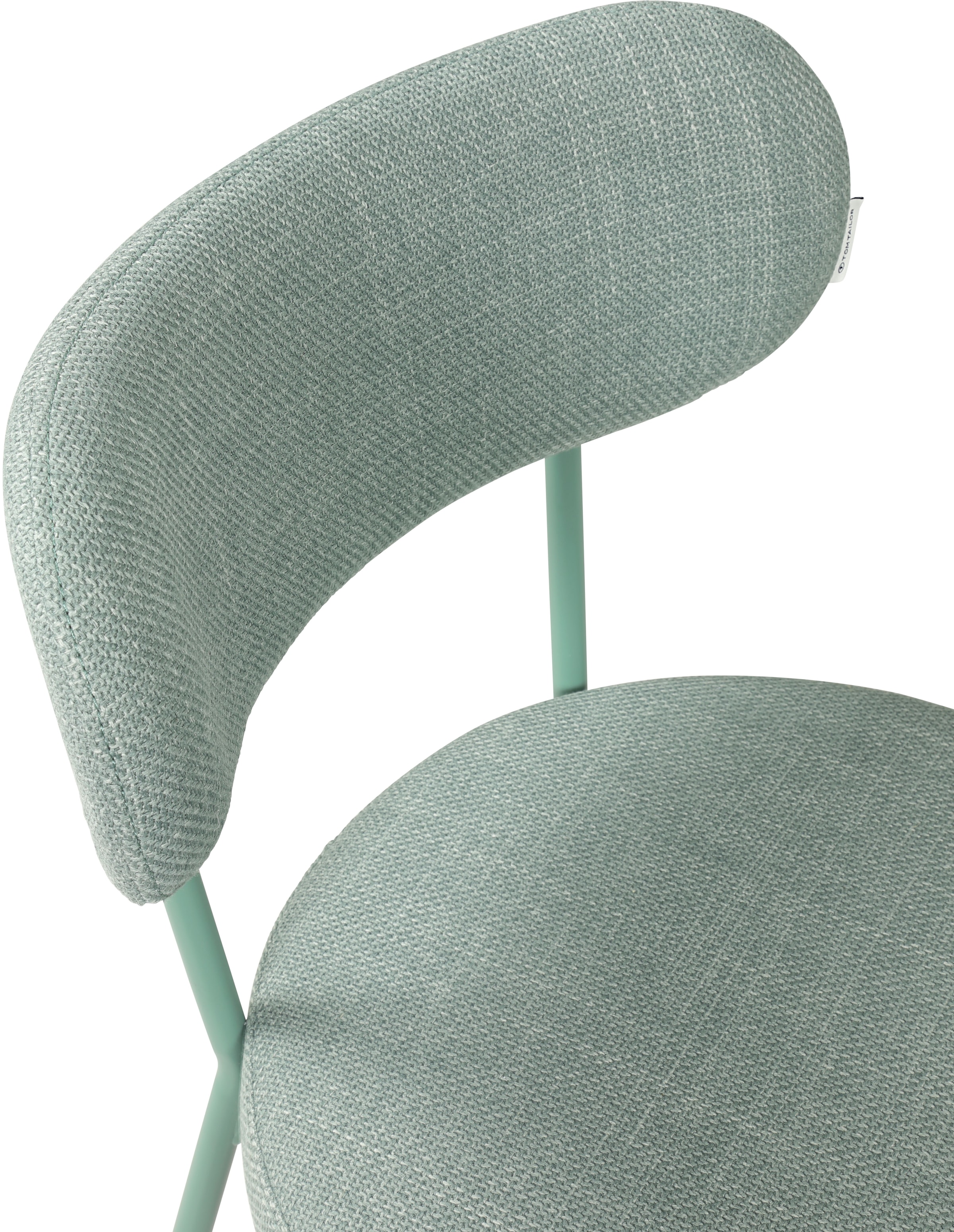 TOM TAILOR HOME 4-Fussstuhl »SOFT PAD CHAIR«, (Set), 2 St., Webstoff, Esszimmerstuhl, 4-Fussgestell, mit Rückenausschnitt