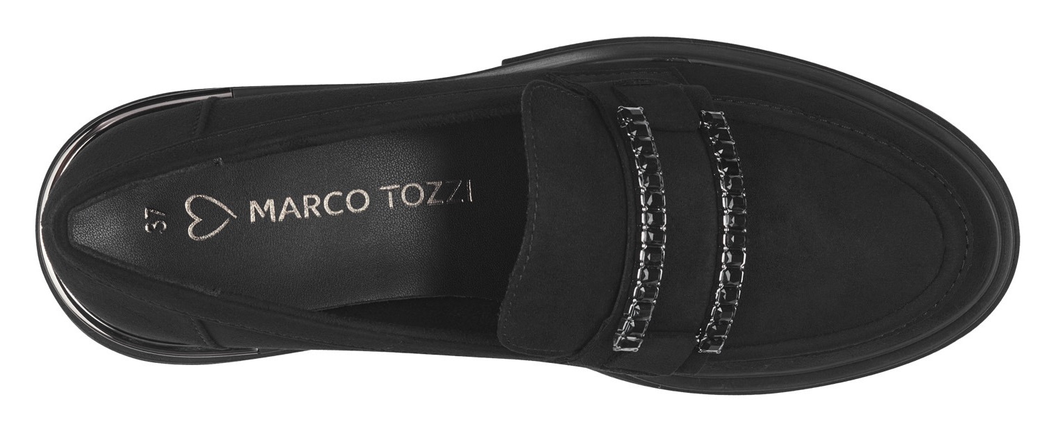 MARCO TOZZI Slipper, Chunky Loafer, Slipper in veganer Verarbeitung