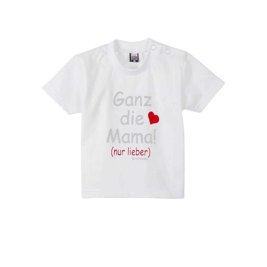 Trigema T-Shirt »TRIGEMA T-Shirt Mamas Liebling«, (1 tlg.)