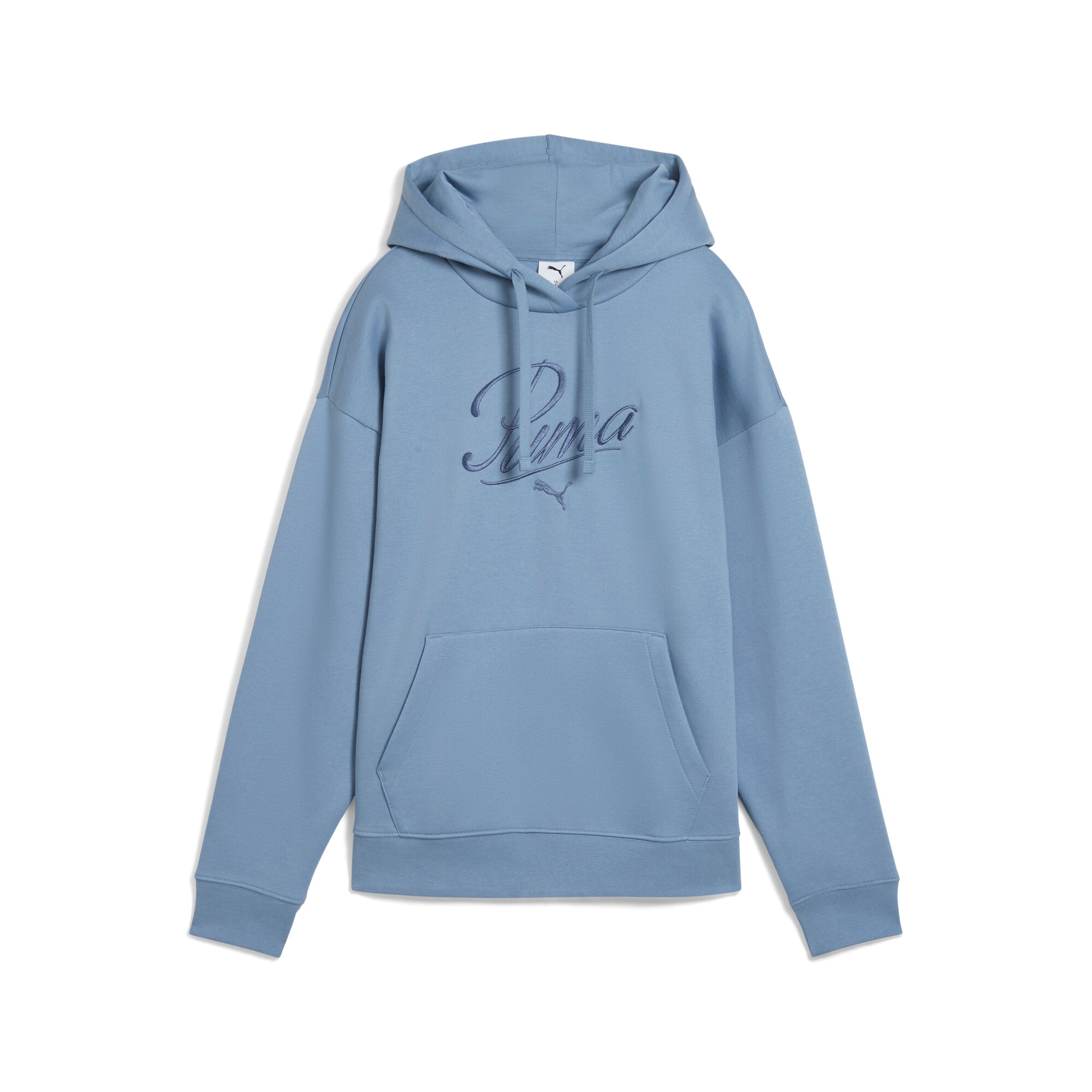 PUMA Kapuzensweatshirt »ESS SCRIPT COMFORT HOODIE FL«, mit Kängurutasche, mit Print-Applikation, komfortable Passform