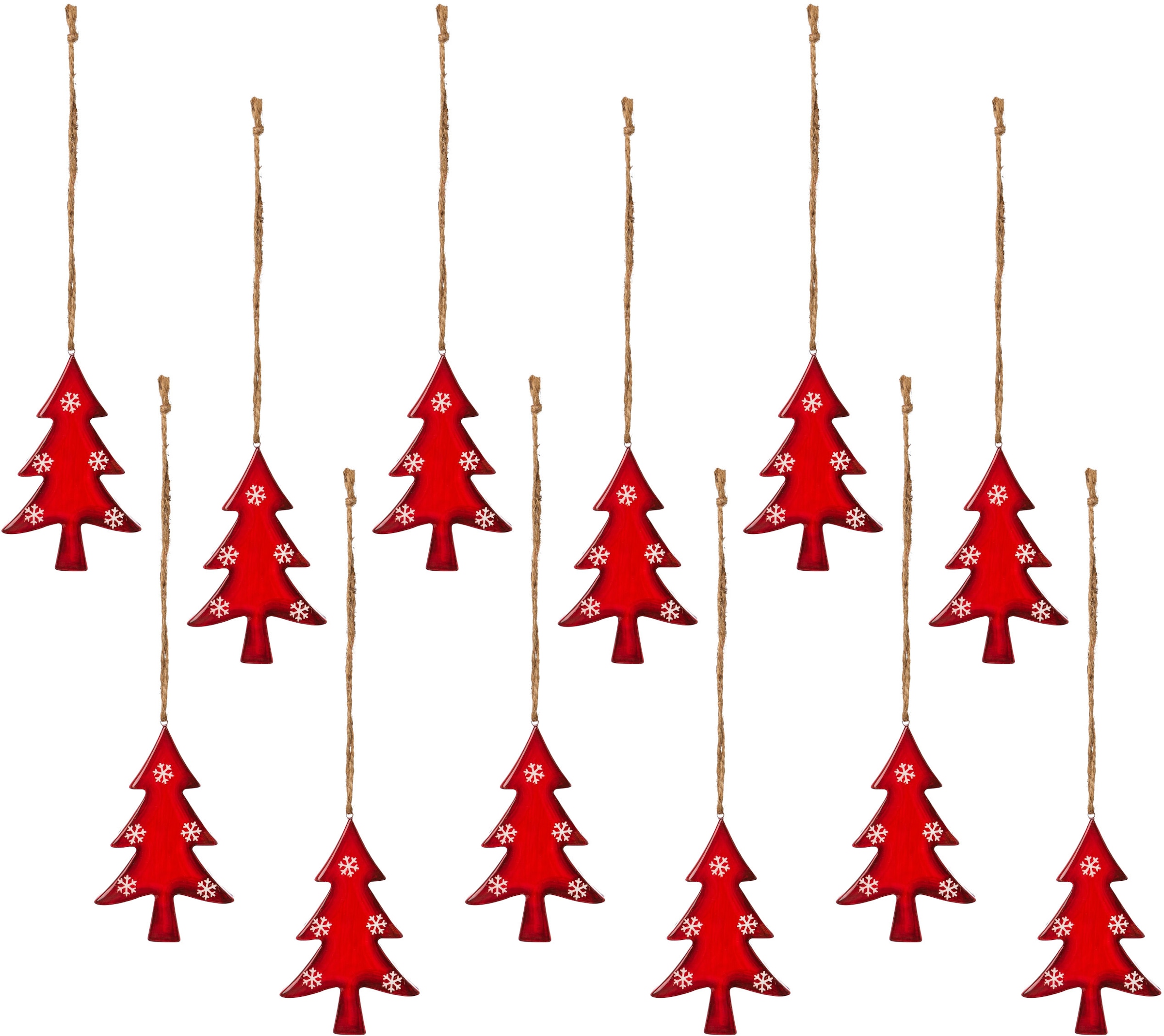 12 Pcs Weihnachtsschneeflocken Weihnachtsbaum Hängende Ornamente