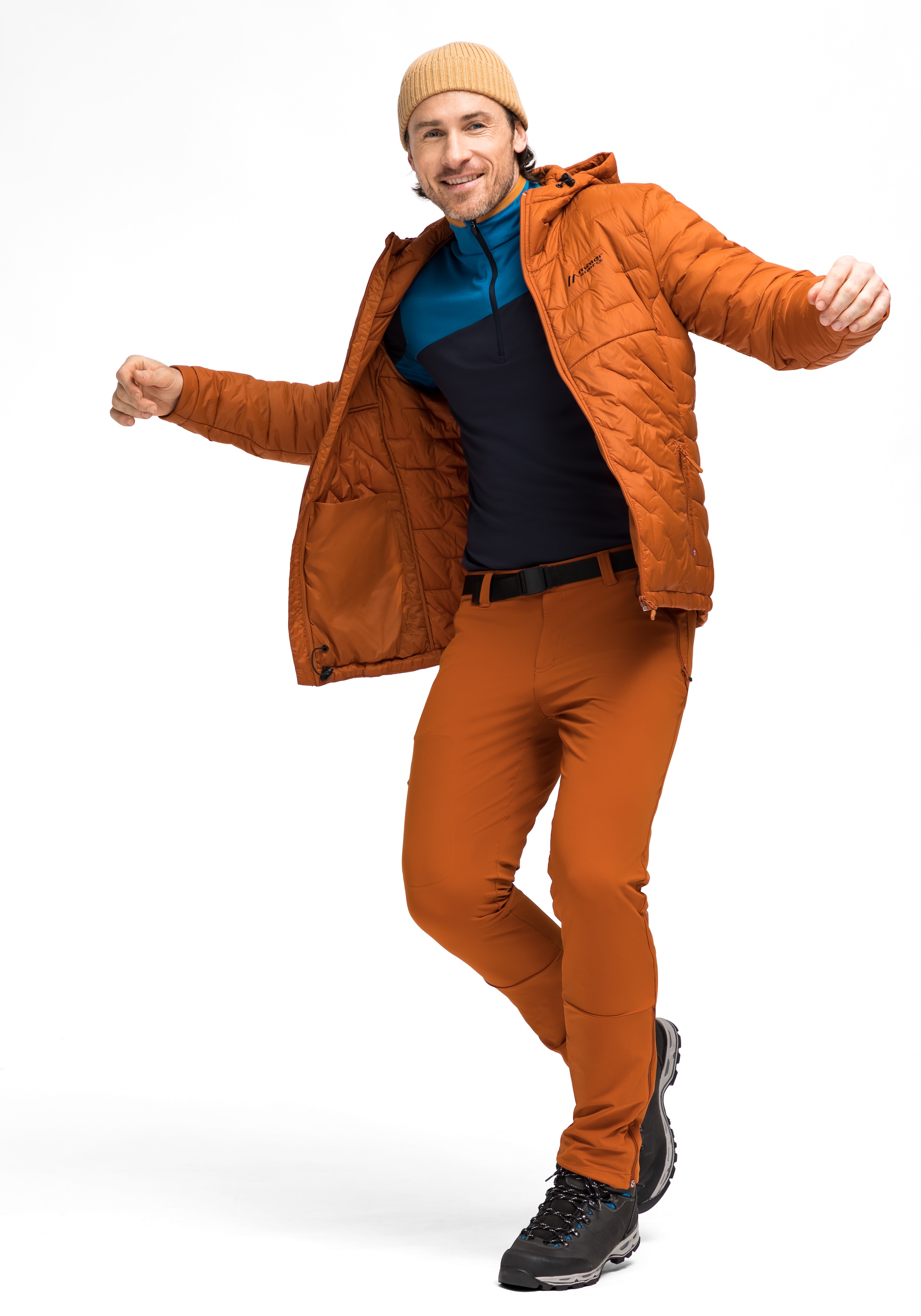 Maier Sports Funktionshose »Naturno slim«, Herren Wanderhose, elastische Trekking-Hose, 4 Taschen, Slim Fit