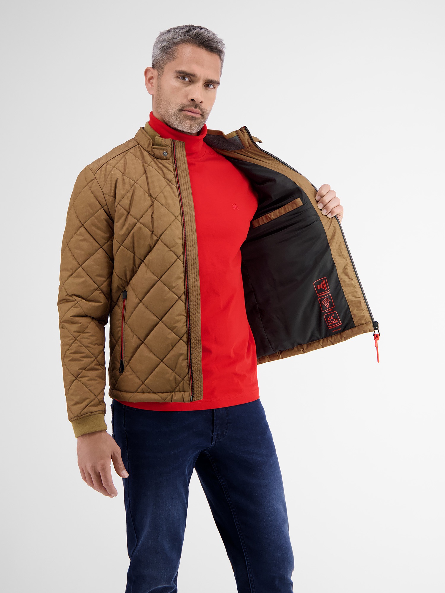 LERROS Steppjacke »LERROS Modisch gesteppter Blouson« ohne Kapuze Keine
