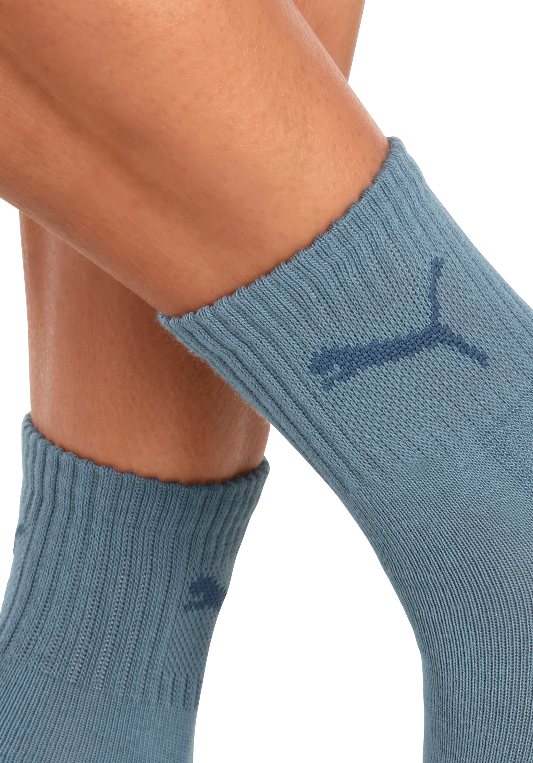 PUMA Sportsocken »short crew«, (3 Paar), gepolsterte Frottee-Sohle, atmungsaktiv
