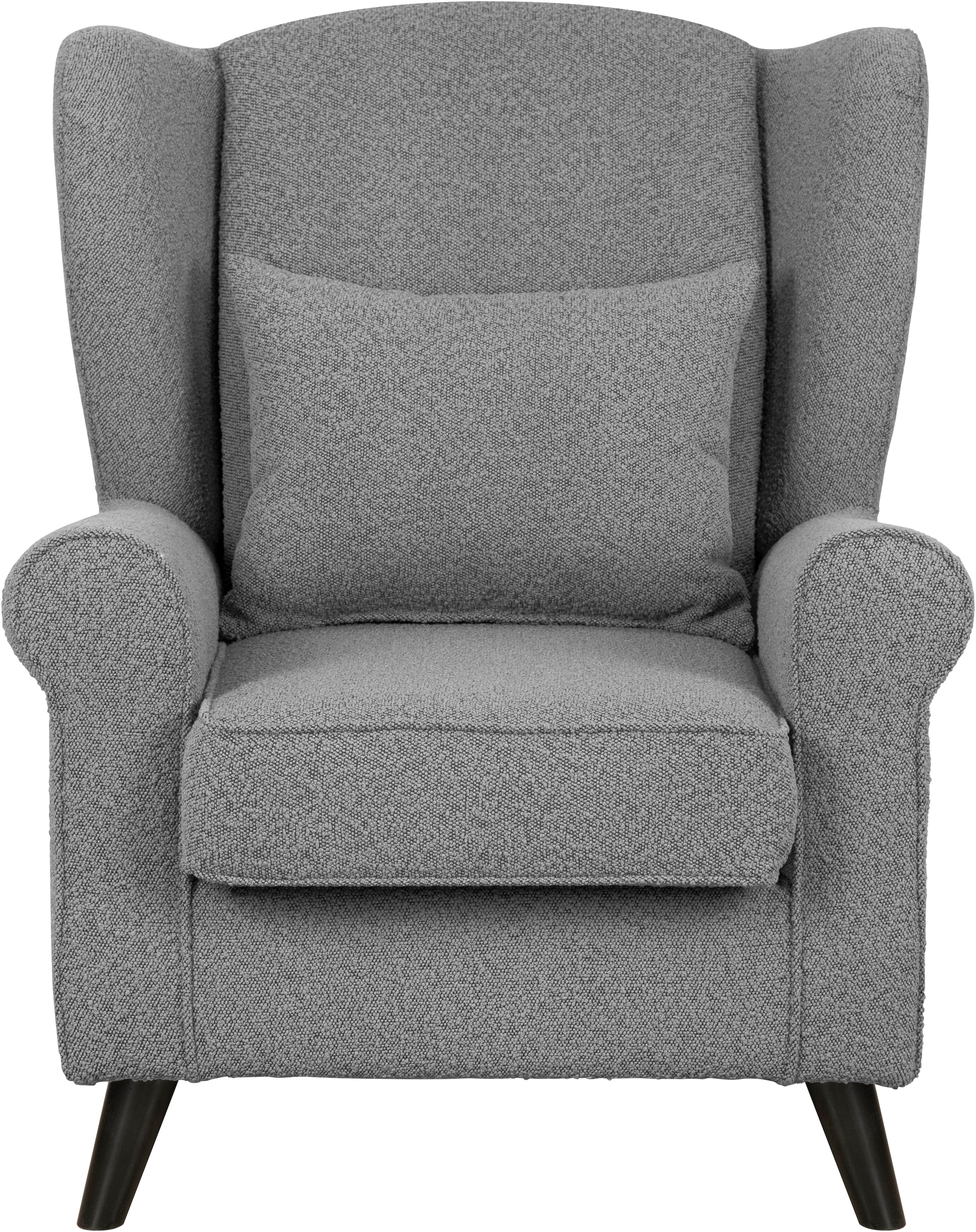 Home affaire Sessel »Ohrensessel CHISTELLE, wahlweise mit Polsterhocker«, mit Wellenunterfederung, Masse: B/T/H: 81/87/99 cm