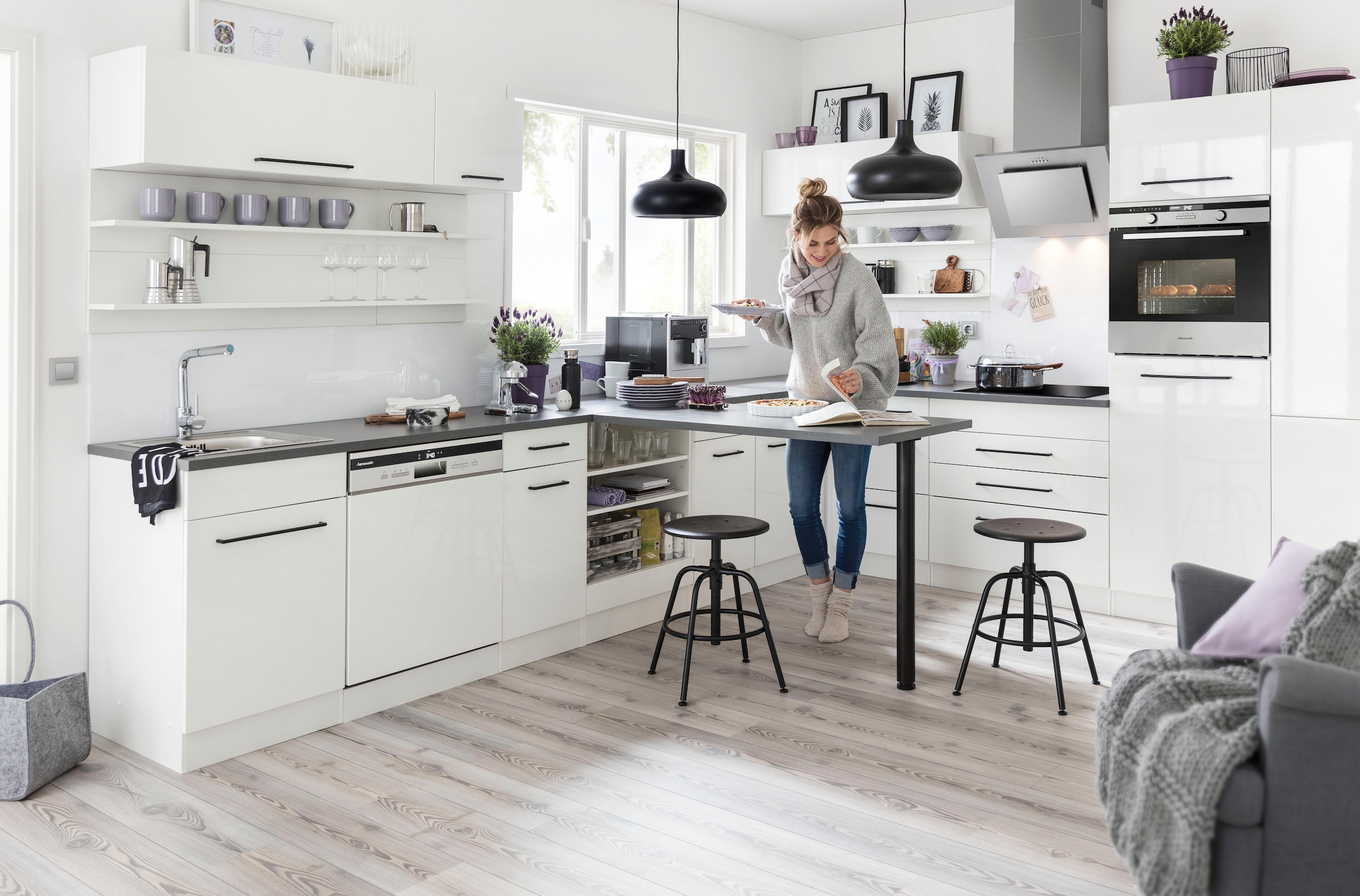 KOCHSTATION Backofen/Kühlumbauschrank »KS-Tulsa«, 60 cm breit, 200 cm hoch, mit Nischenmass 88 cm
