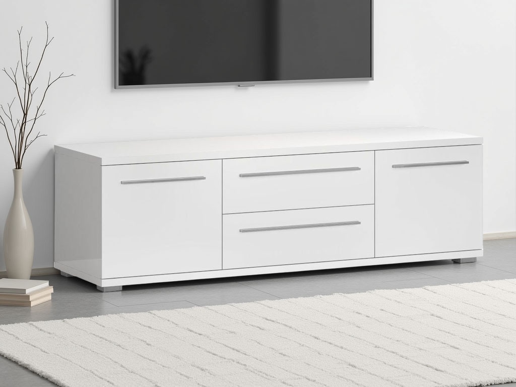 Places of Style Lowboard »Piano TV-Kommode in Breite 165 oder 180 cm mit Soft-Close-Funktion«, Hochglanz UV-lackiert, Br 180 cm mit versch. Tür- und Schubkastenmasse
