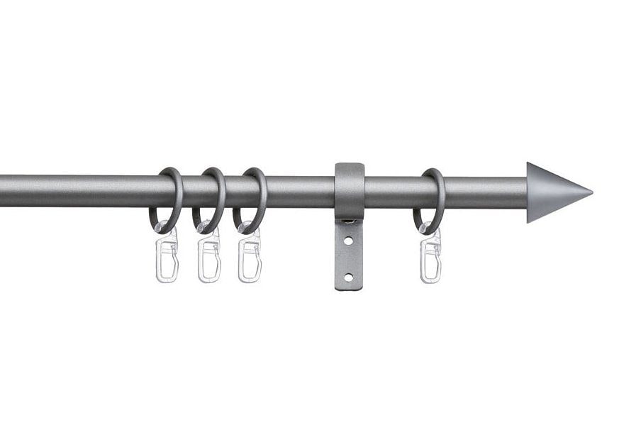indeko Gardinenstange »Kegel«, 1 läufig-läufig, Fixmass, Komplett-Set inkl. Ringen und Montagematerial