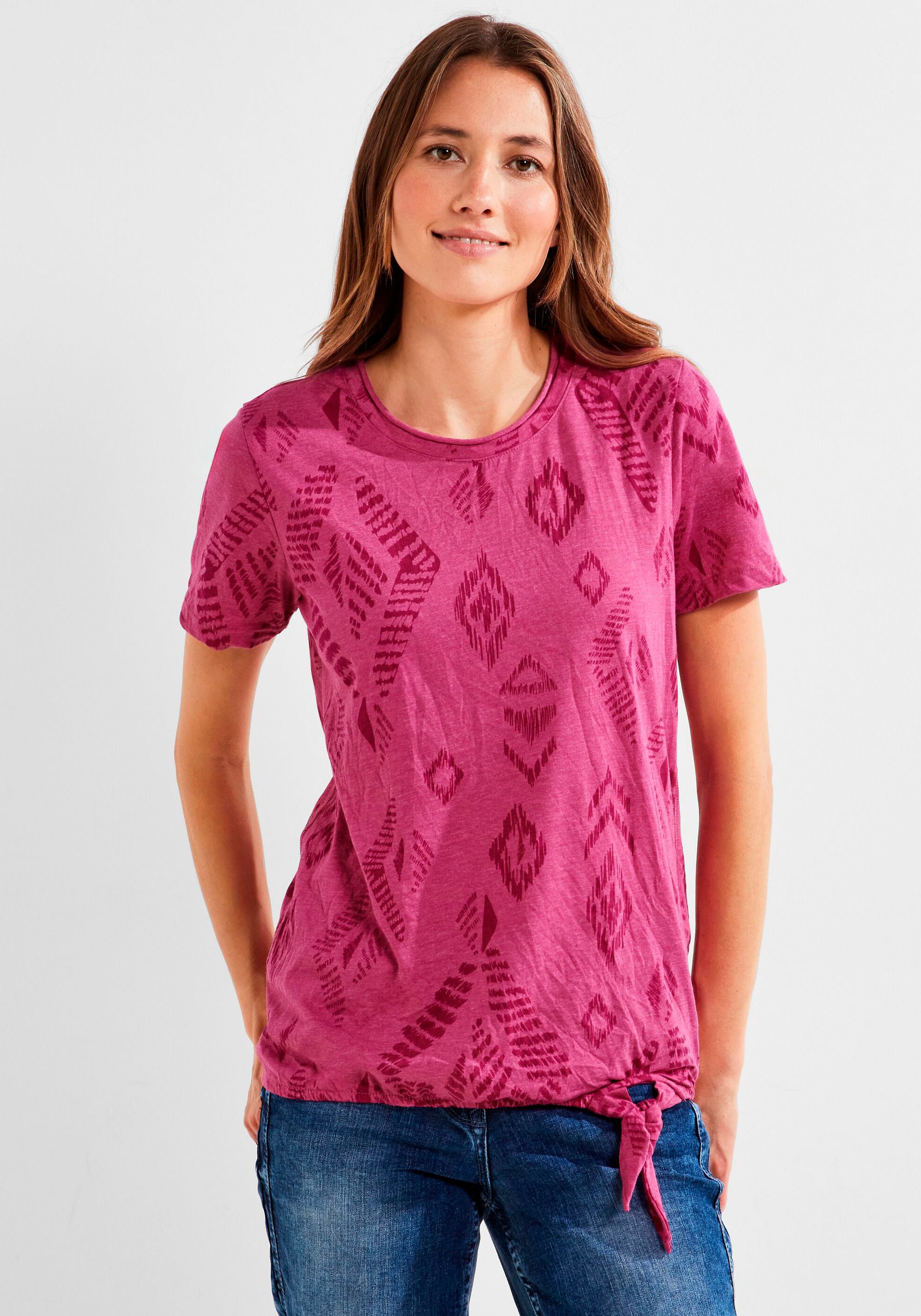 Cecil T-Shirt, mit Knotendetail online shoppen bei Jelmoli-Versand Schweiz
