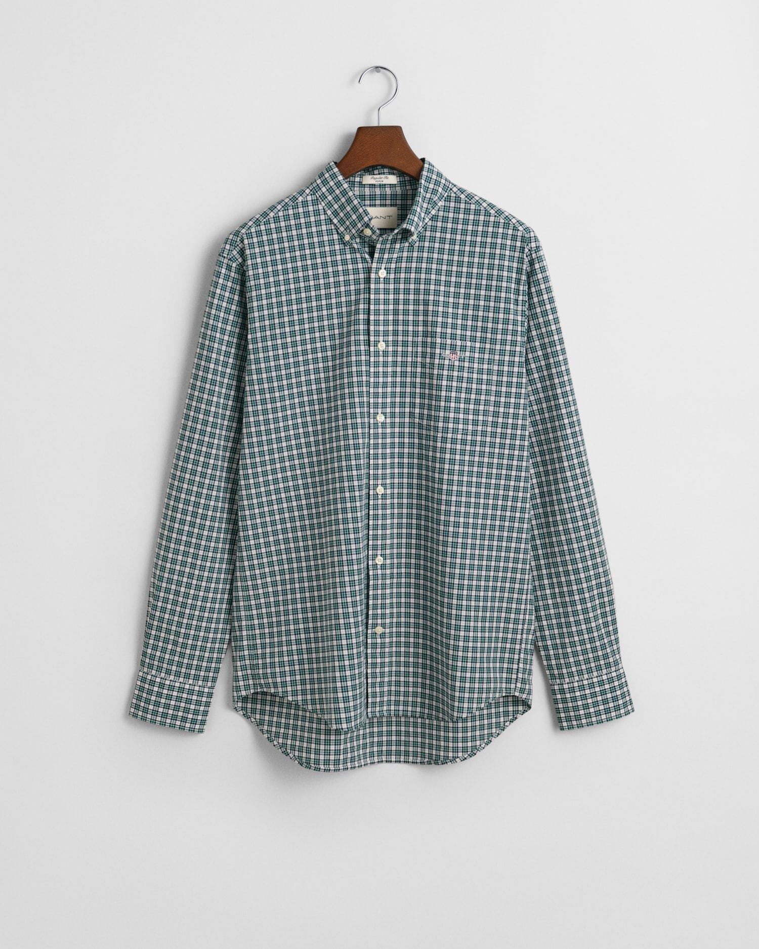 Gant Langarmhemd »REG POPLIN SMALL CHECK SHIRT«, Regular Fit Popeline Hemd mit kleinem Karomuster