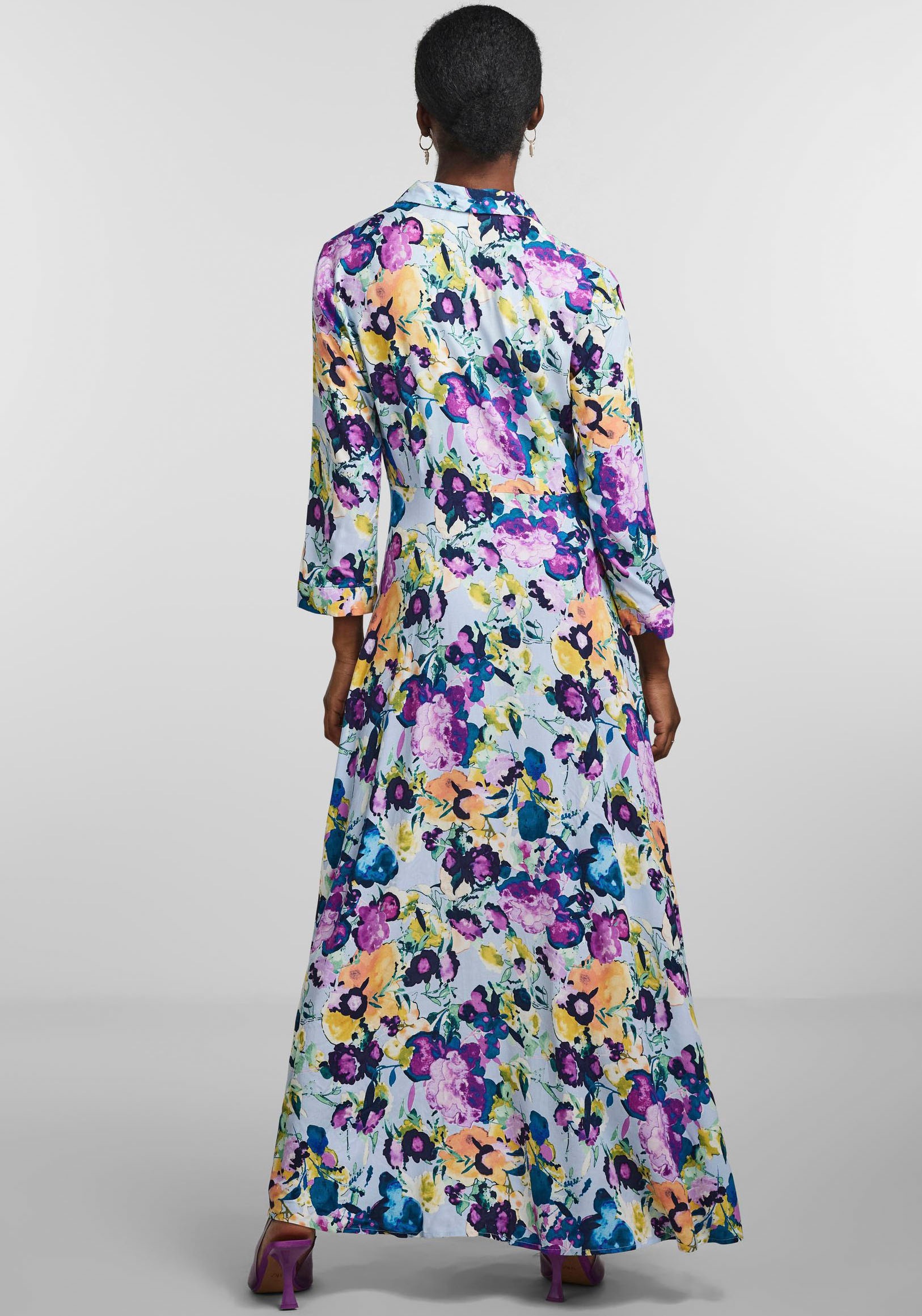Y.A.S Hemdblusenkleid »YASSAVANNA LONG SHIRT online Jelmoli-Versand Schweiz shoppen bei Ärmel mit 3/4 DRESS«
