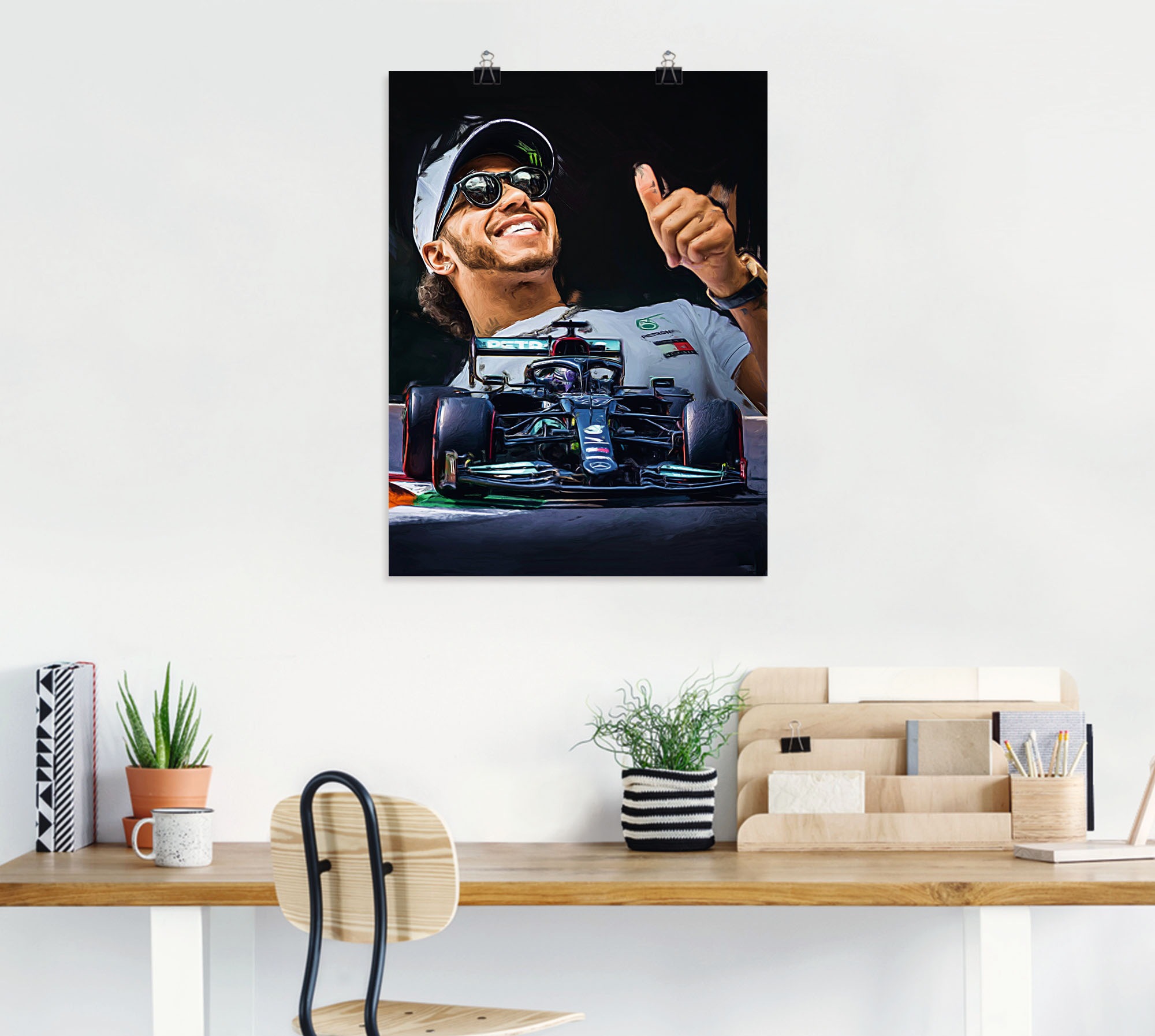 Artland Wandbild »Sir Lewis Hamilton alias LH44«, Auto, (1 St.), als Alubild, Outdoorbild, Leinwandbild, Poster in verschied. Grössen
