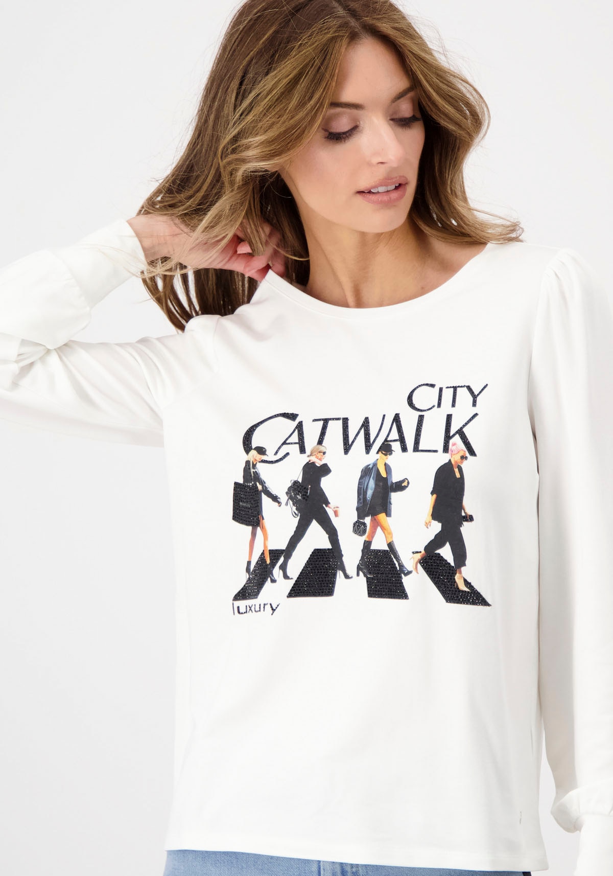 Monari Rundhalsshirt, mit Catwalk Print online bei Jelmoli-Versand Schweiz bestellen