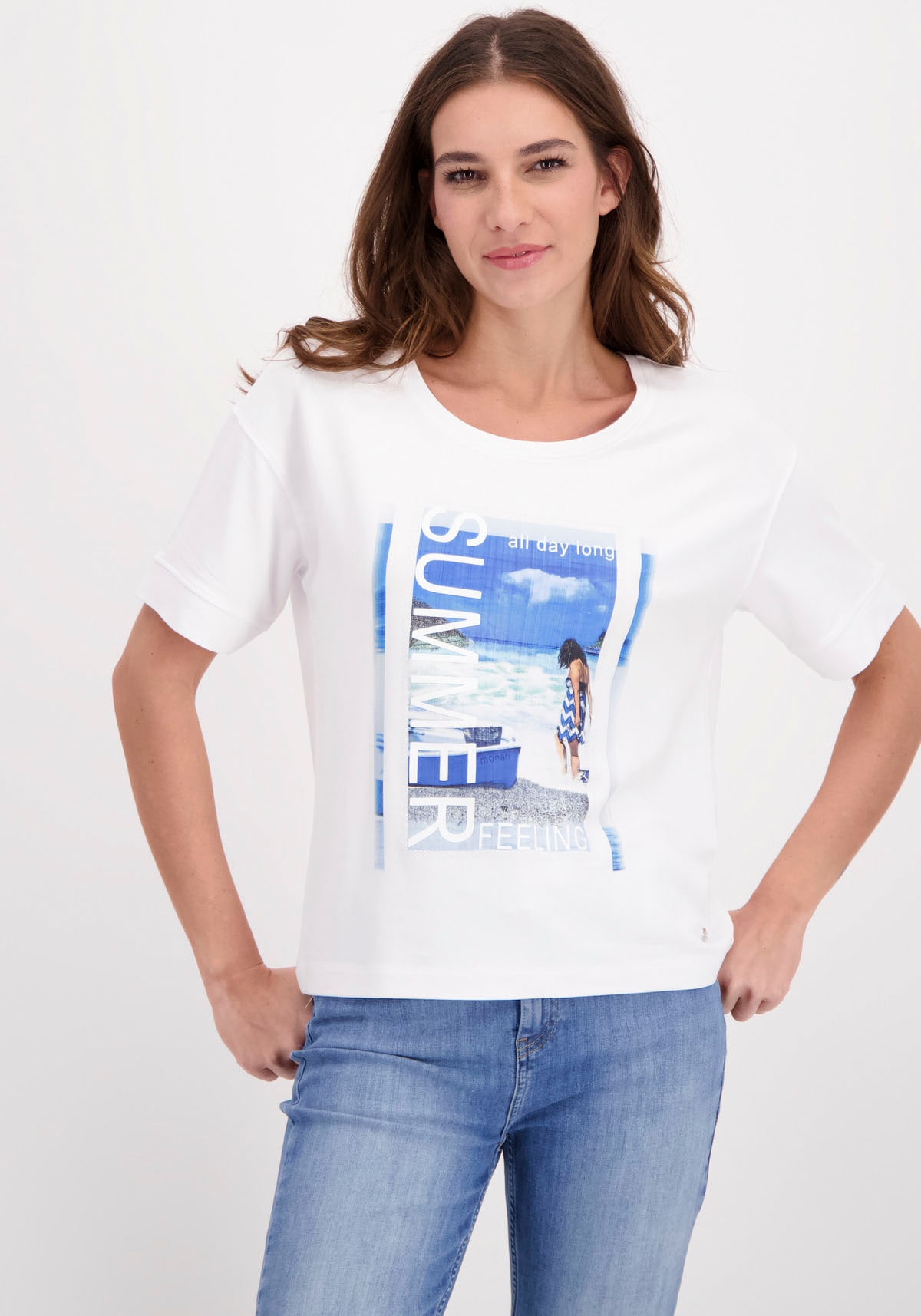 bestellen Rundhalsshirt, Frontprint mit | Monari Jelmoli-Versand online