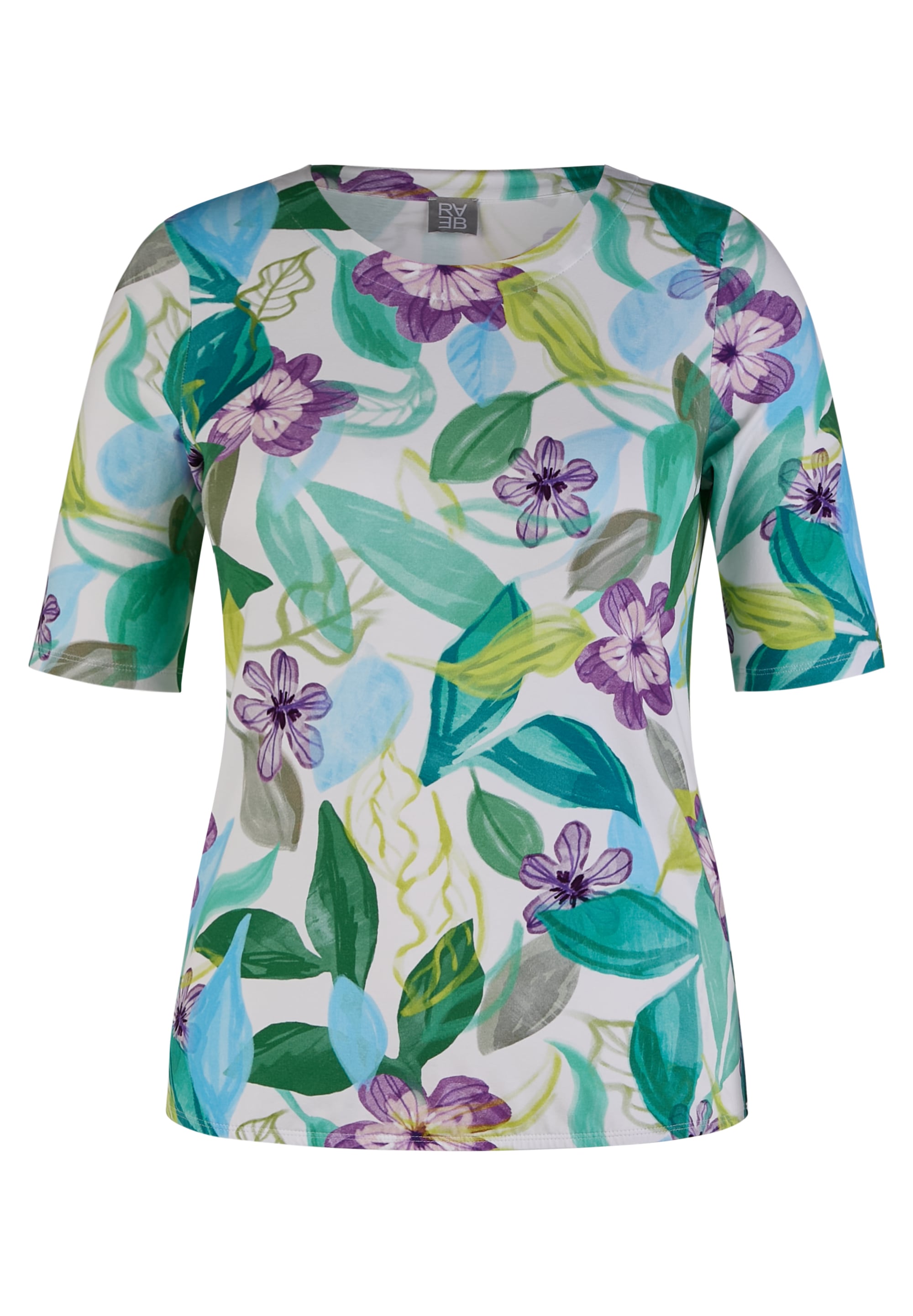Rabe Kurzarmshirt, mit floralem Muster