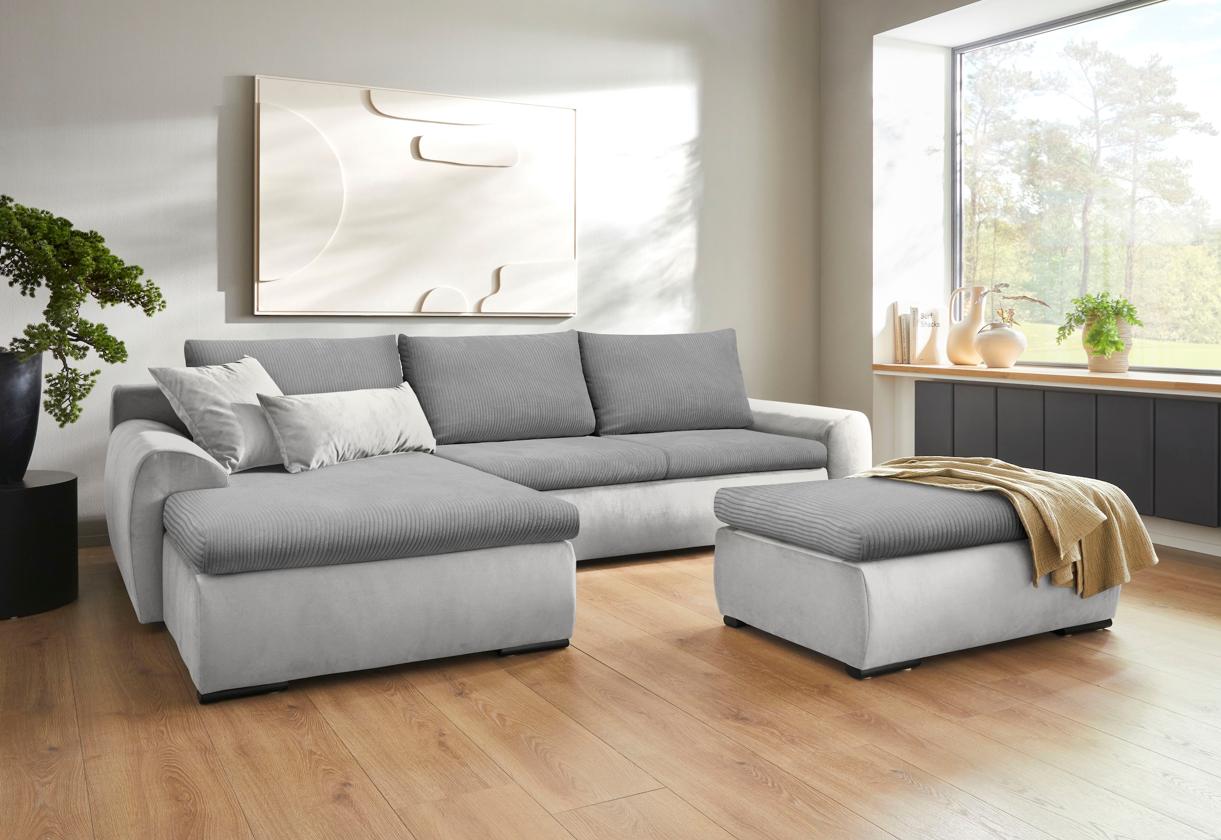 Home affaire Ecksofa Win L-Form, wahlweise mit Bettfunktion und Bettkasten