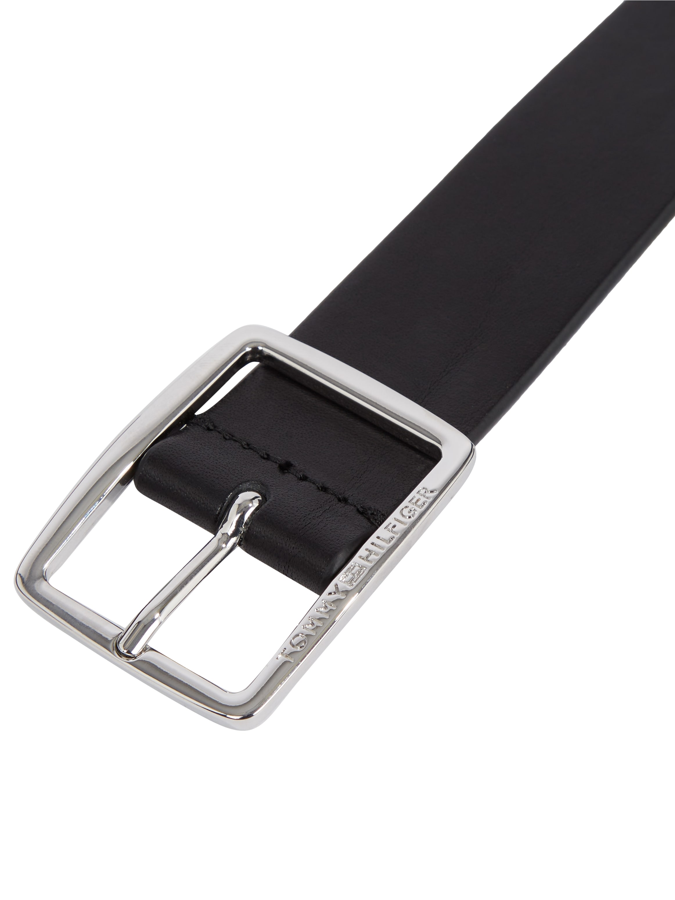 Tommy Hilfiger online mit | »New glänzender Ledergürtel Buckle«, Logo-Schnalle kaufen Jelmoli-Versand