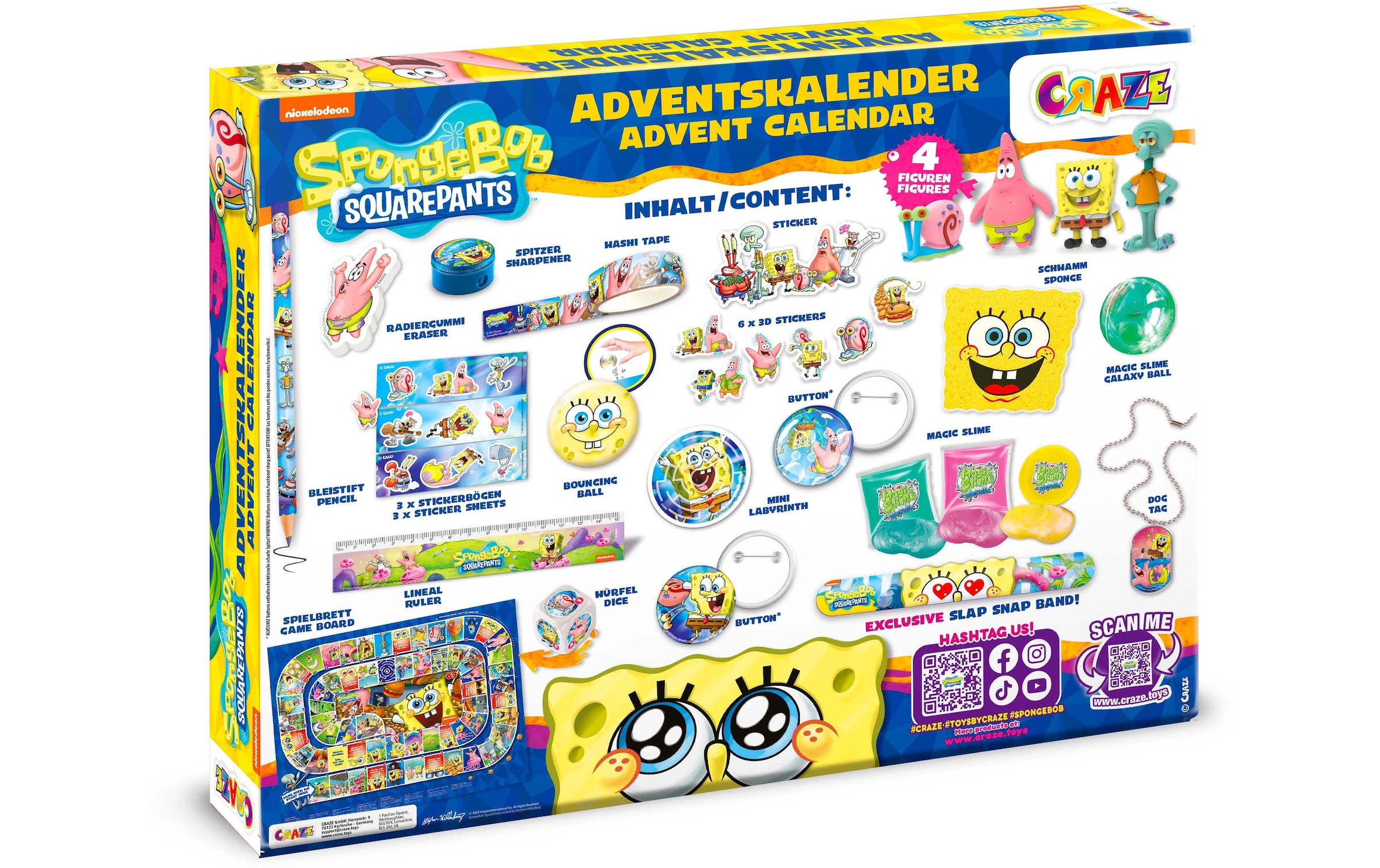 CRAZE Adventskalender »SpongeBob 2024«, ab 3 Jahren