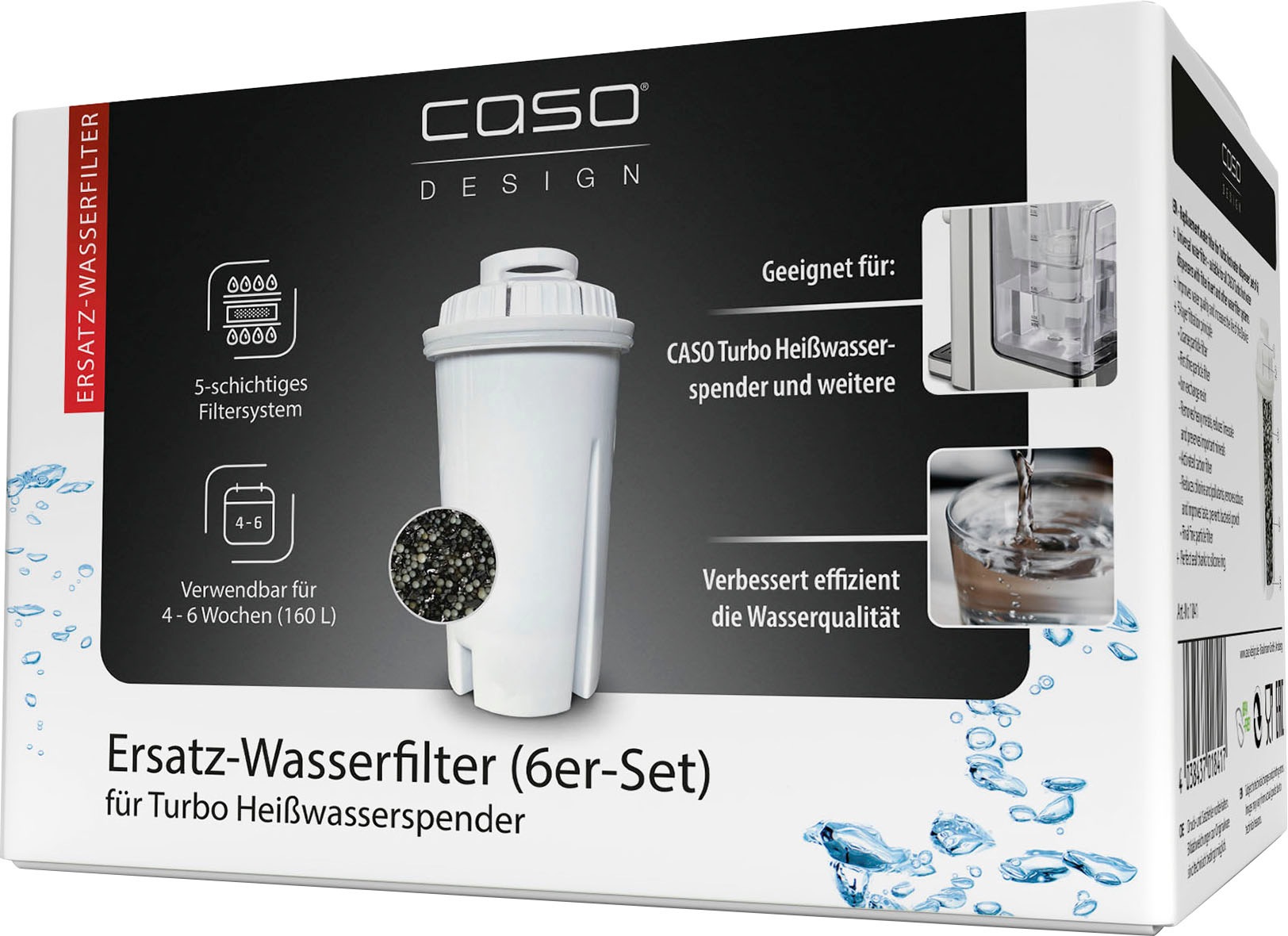 Caso Wasserfilter "Ersatz-Wasserfilter (6er-Set)" Set, 6 Wasserfilter, 6 tlg.