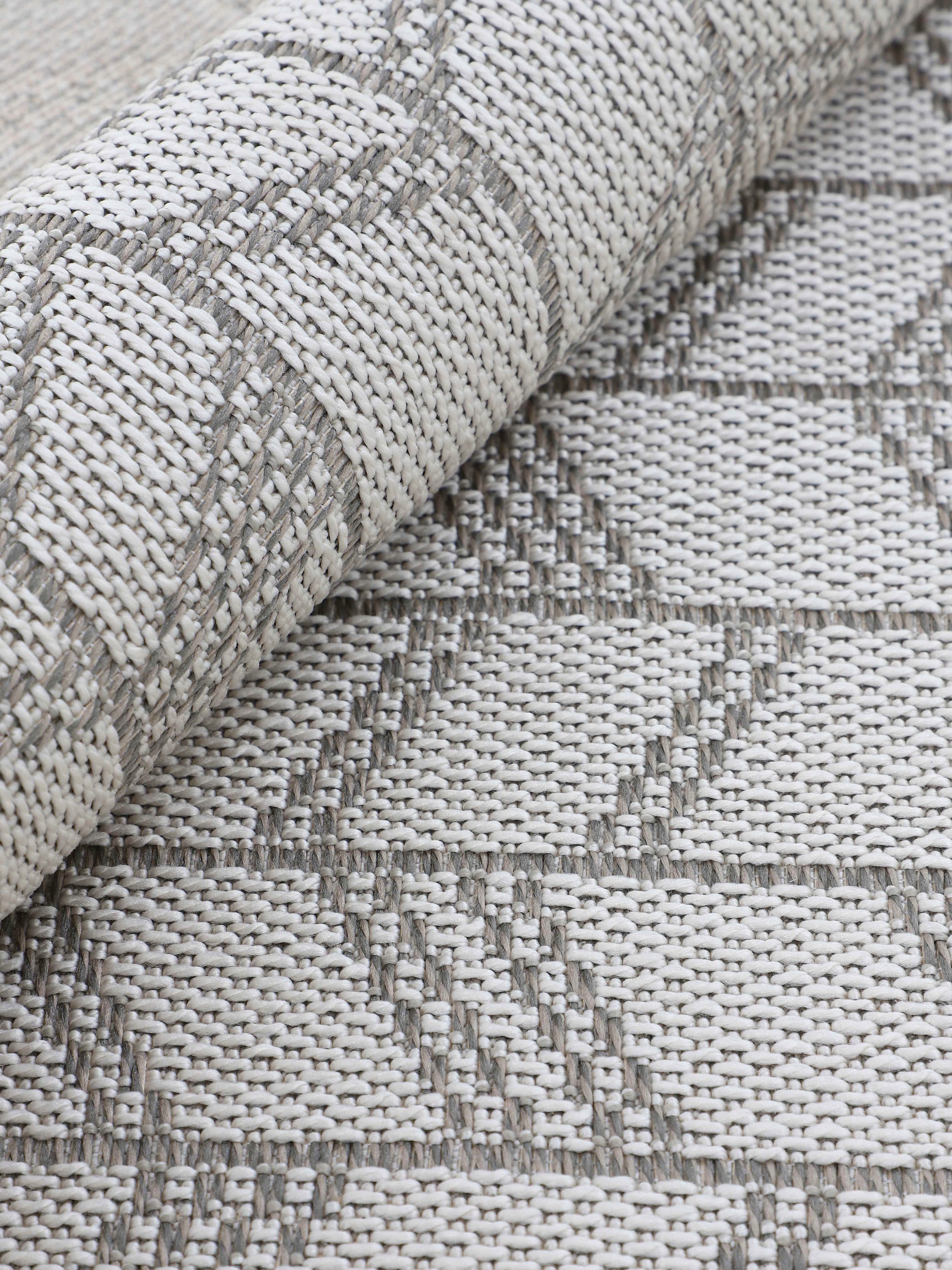 carpetfine Läufer »Boho 102«, rechteckig, 4 mm Höhe, robustes Flachgewebe, Sisal Optik, UV-beständig, Aussenbereich