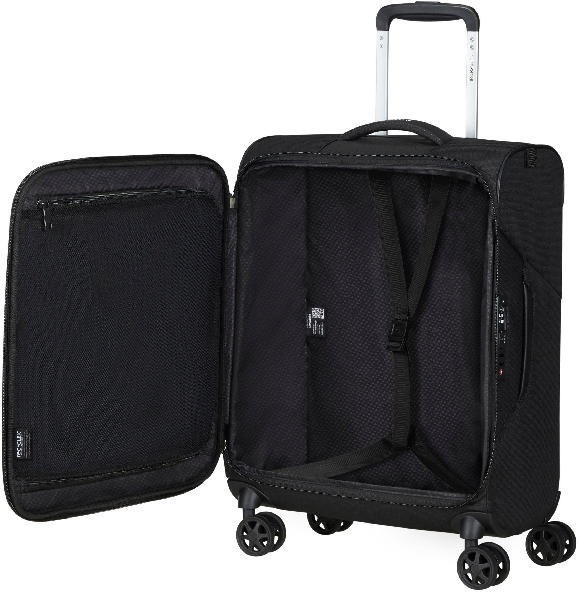 Samsonite Weichgepäck-Trolley »LITEBEAM, verschiedene Grössen und Farben«, 4 Rollen, Reisekoffer Aufgabegepäck Trolley Volumenerweiterung bei M/L