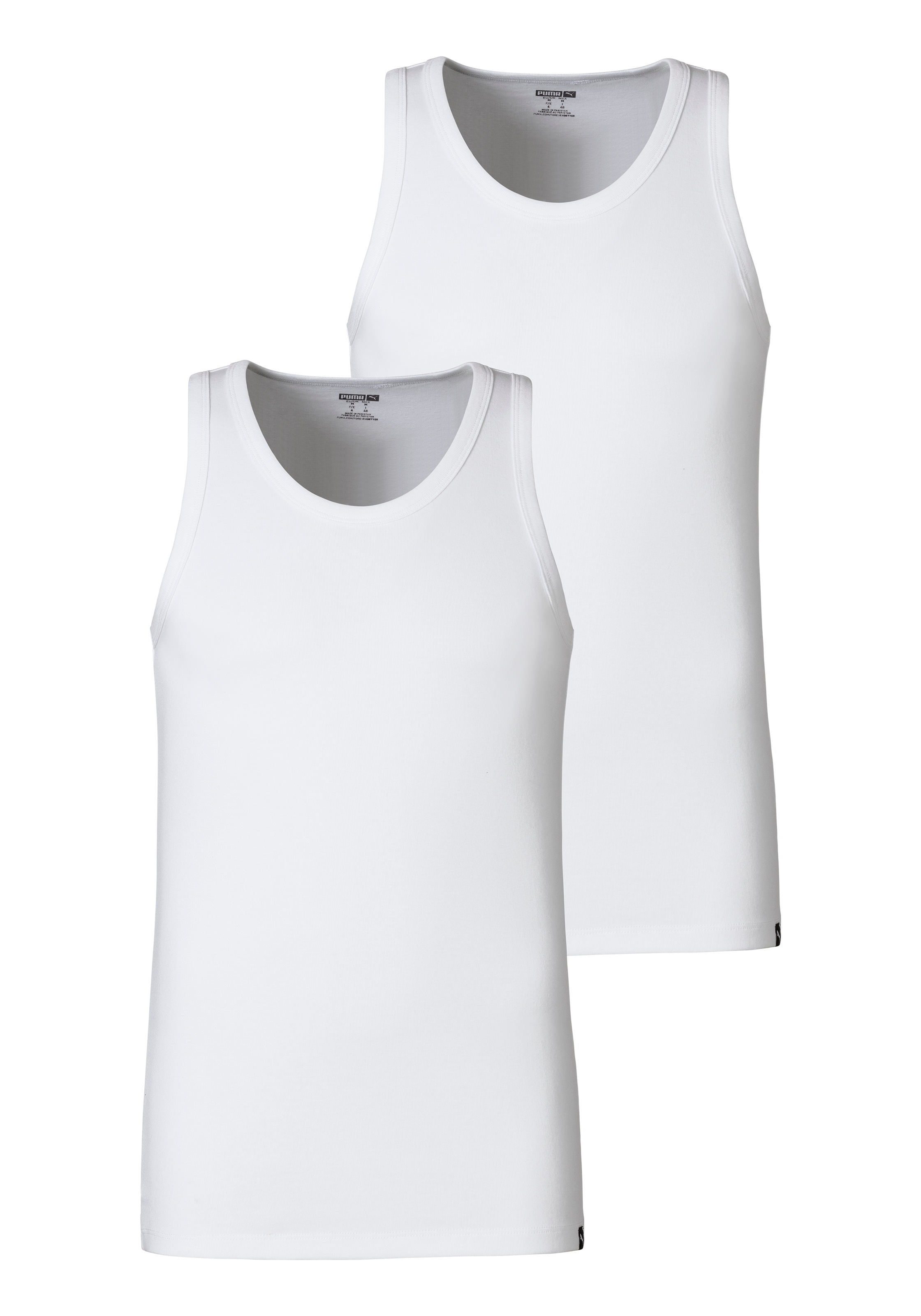 PUMA Tanktop »PUMA BASIC 2P TANK TOP« Packung, 2er Pack, mit Rundhalsausschnitt