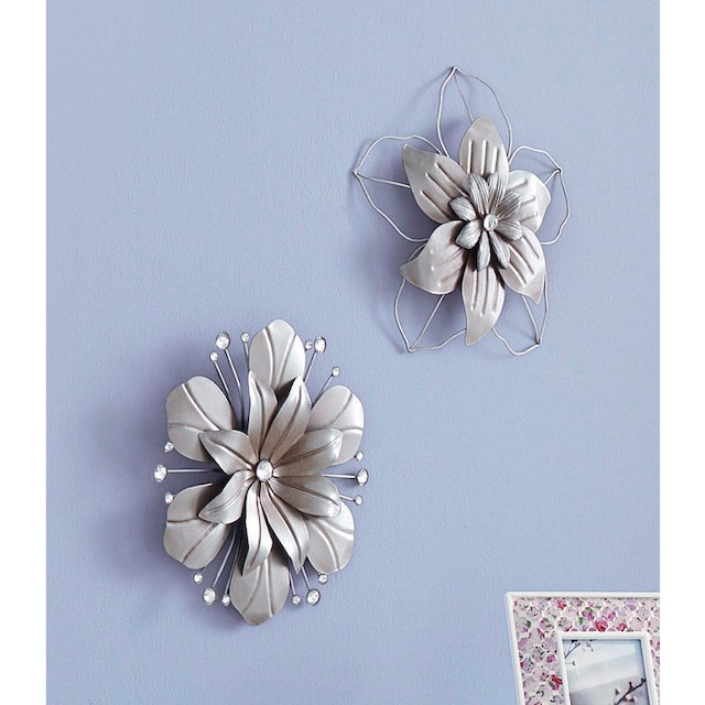 Home affaire Wanddekoobjekt »Blume«, Wanddeko, aus Metall, mit Perlmutt  Verzierung online bestellen | Jelmoli-Versand