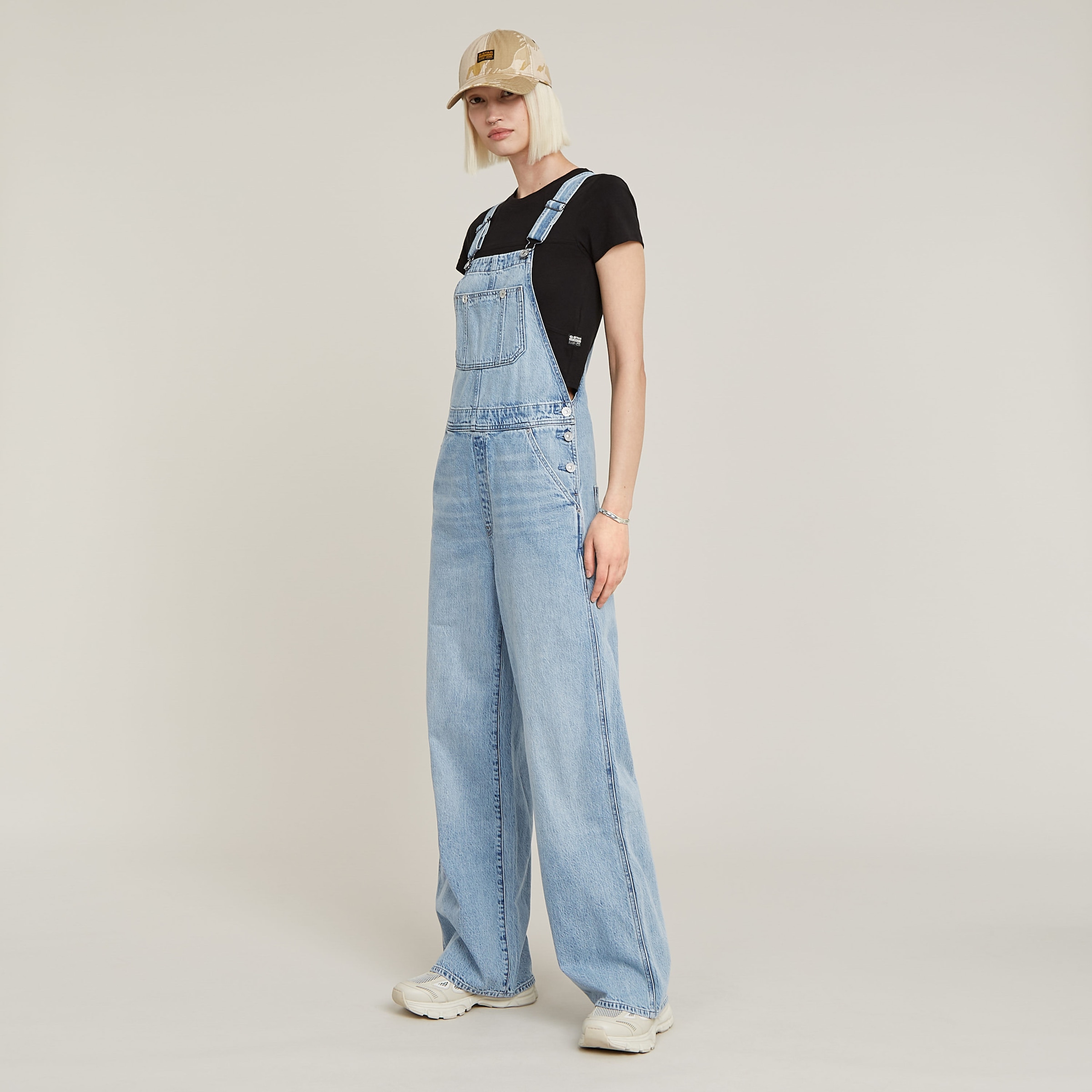 G-STAR Latzhose »Straight Leg Dungaree«, mit Knöpfen an den Seiten