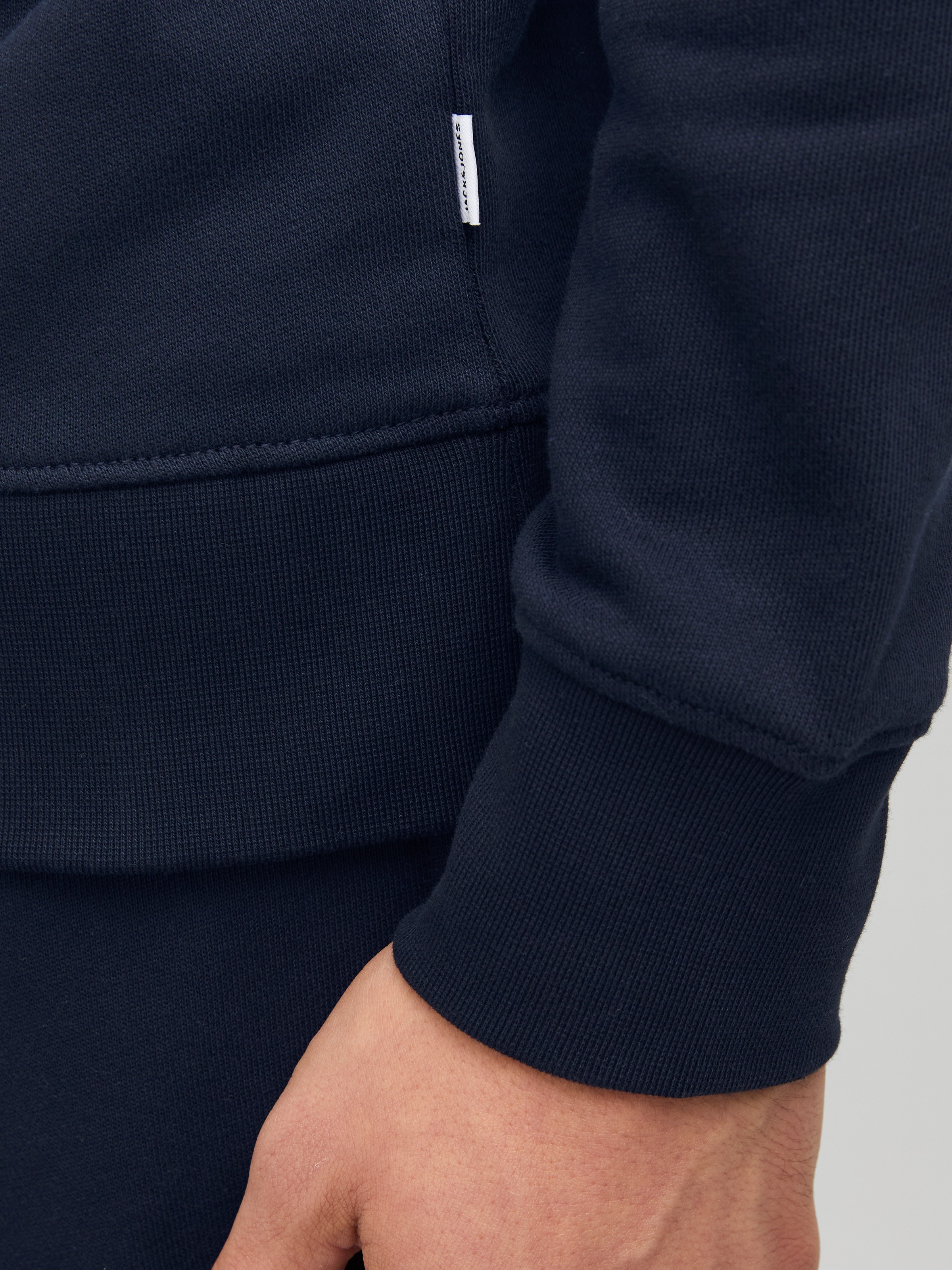 Jack & Jones Kapuzensweatshirt »JJBEAU – Sweater mit Logodruck, Slim Fit und Baumwolle«, unifarben, modisch, slim fit, angeraute Sweatware, Kapuze