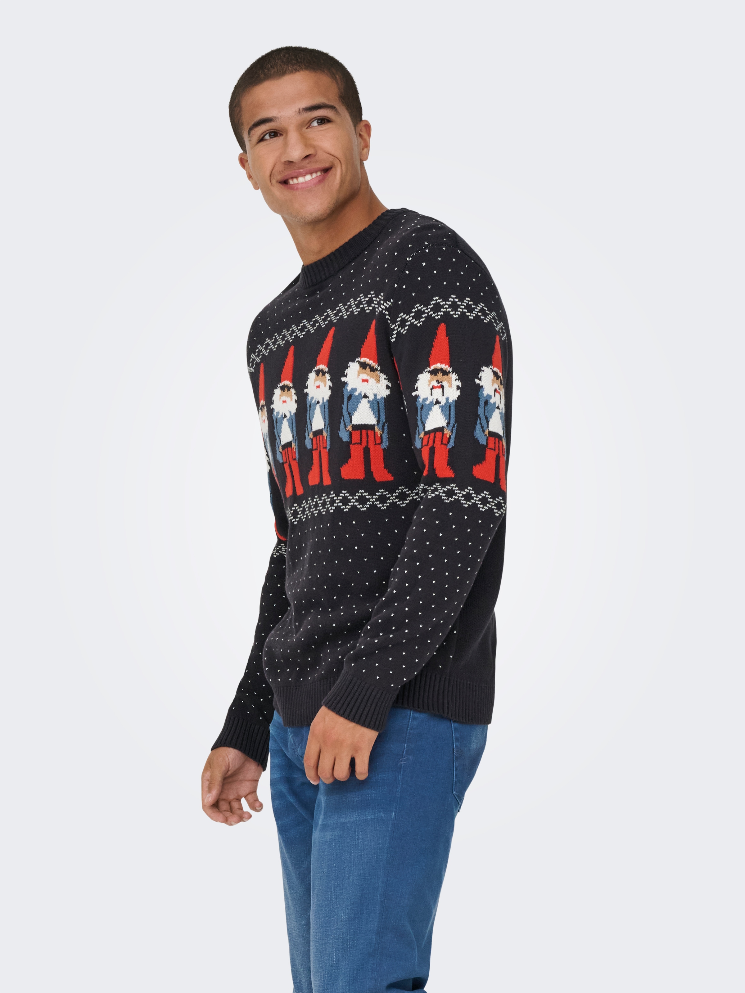 ONLY & SONS Rundhalspullover »ONSX-MAX REG CREW KNIT«