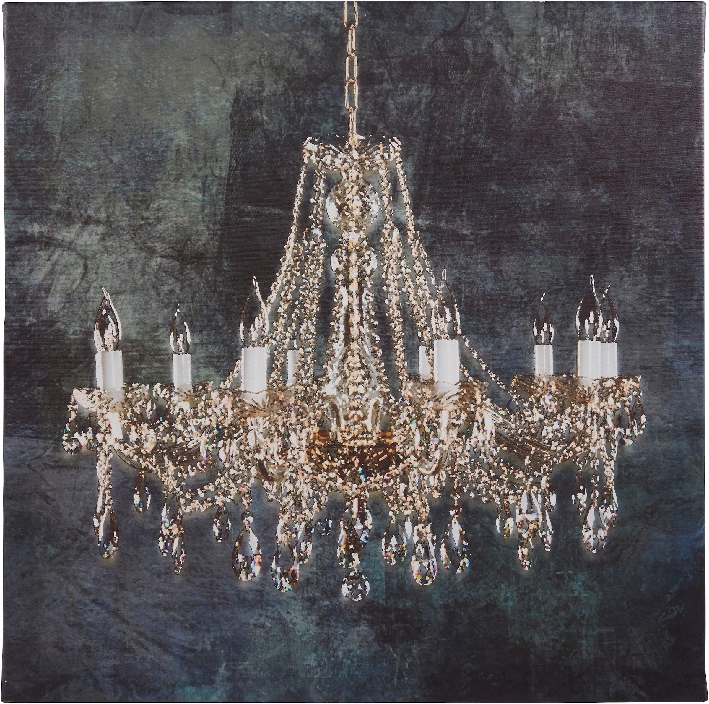 Home affaire Leinwandbild "Kronleuchter" Bar & Lounges  Innenarchitektur  Kunst  Könige  Königinnen Premium-Leinwandstoff, Handarbeit aus Deutschland