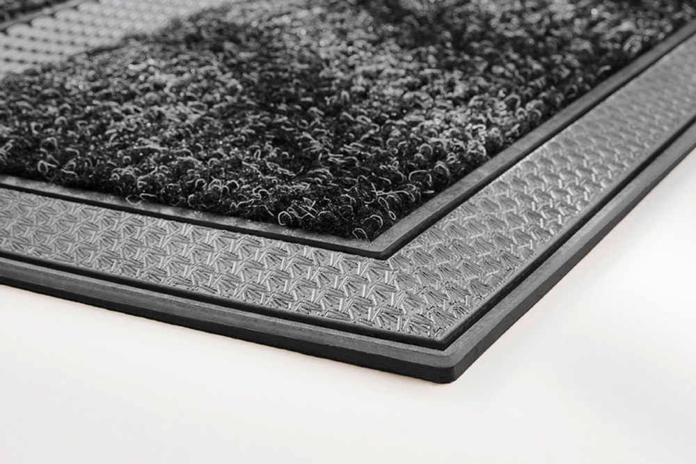 Home2Fashion Fussmatte »TopClean«, rechteckig, 12 mm Höhe, Schmutzfangmatte, elegante Aluminiumoptik, robust & strapazierfähig