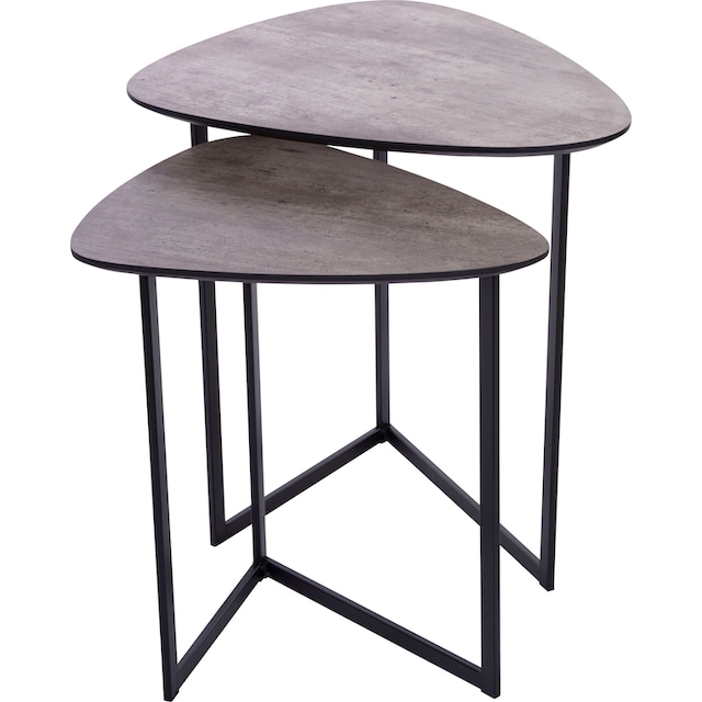 Home affaire Beistelltisch, Beistelltisch Set Oval, grau lackierter  Tischplatte, Stabilem Gestell online bestellen | Jelmoli-Versand